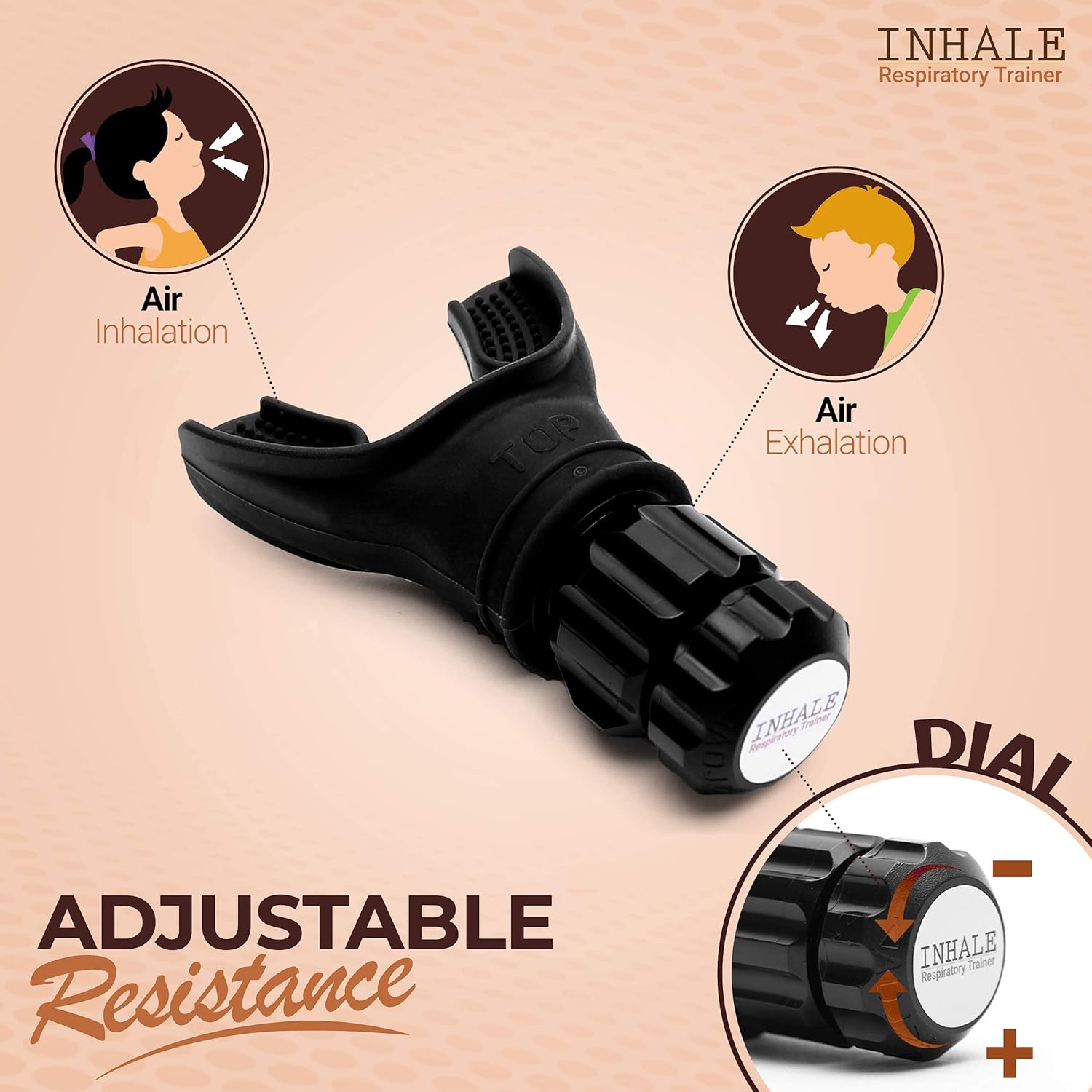 Inhale Respiratory Trainer Lung Exercise Device
