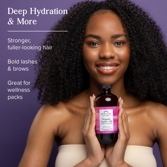 Heritage Store Organic Castor Oil Hair & Skin
