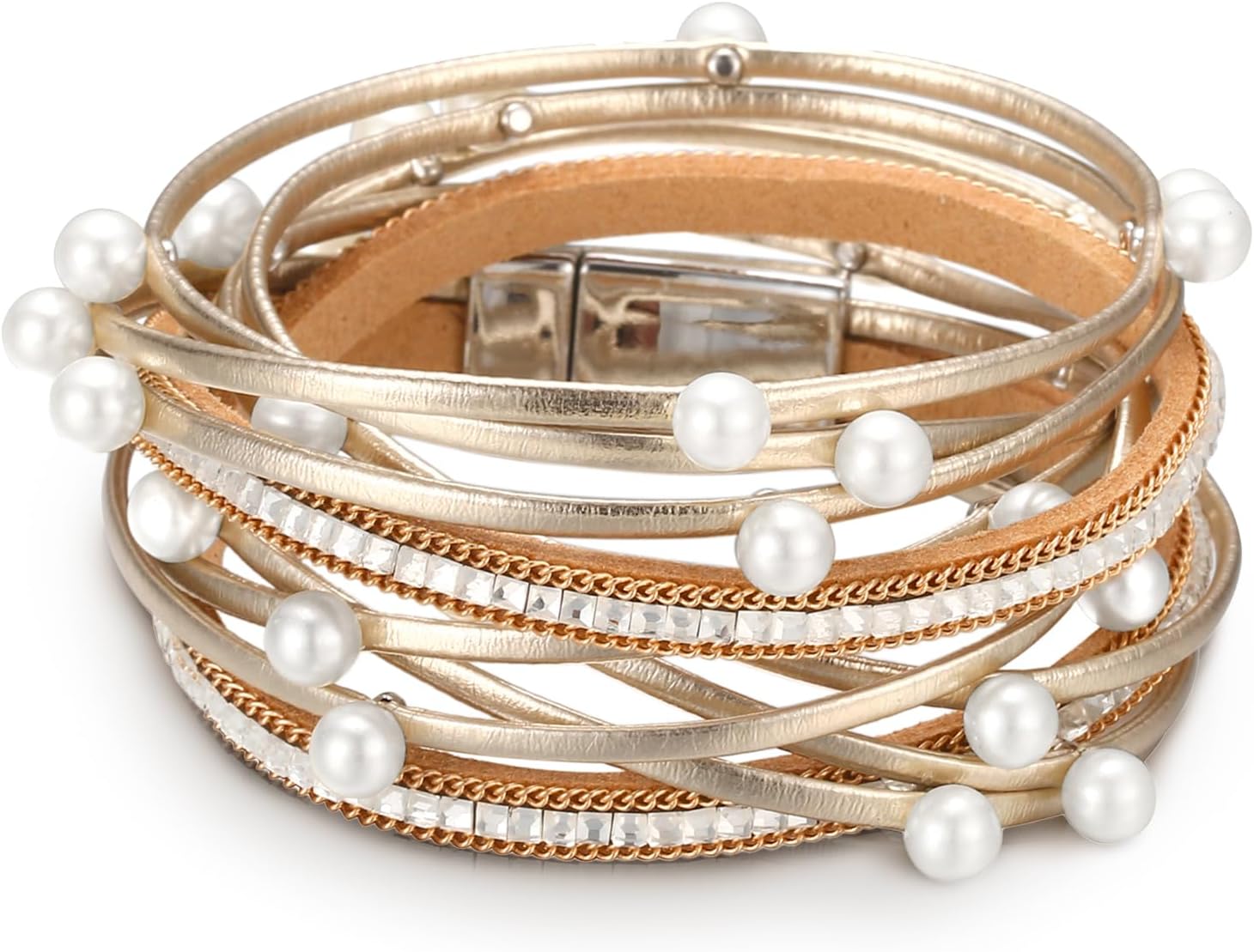 Fesciory Boho Leather Wrap Bracelet Women