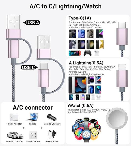 Temdan 3-in-1 USB-C Travel Charger – iPhone