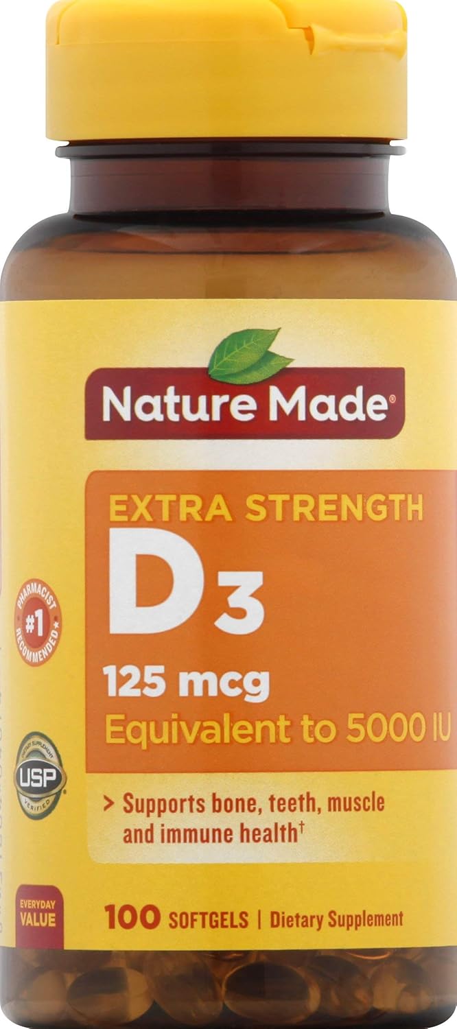 Nature Made Vitamin D3 5000IU Softgels