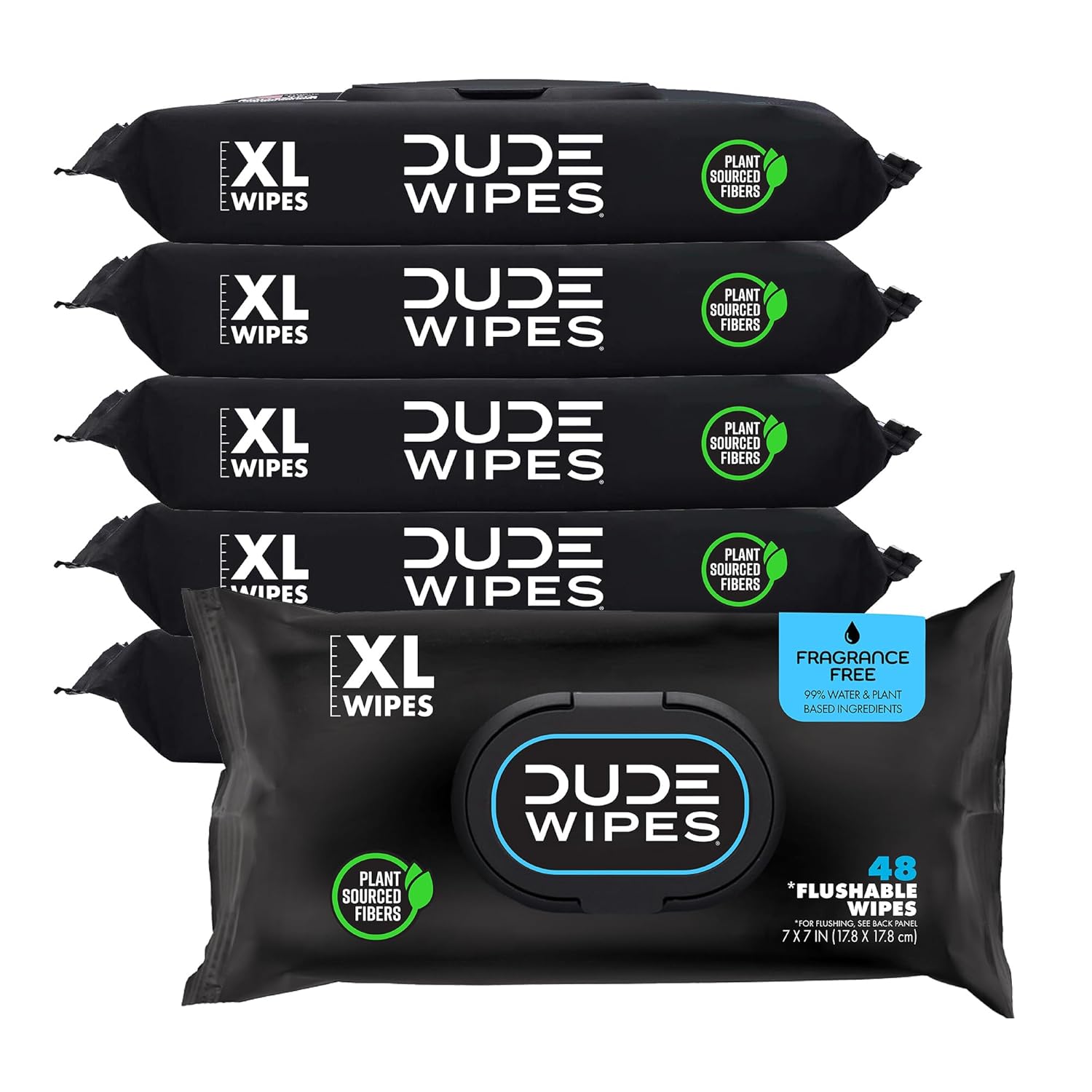 DUDE Wipes Flushable Wipes Unscented Extra-Large