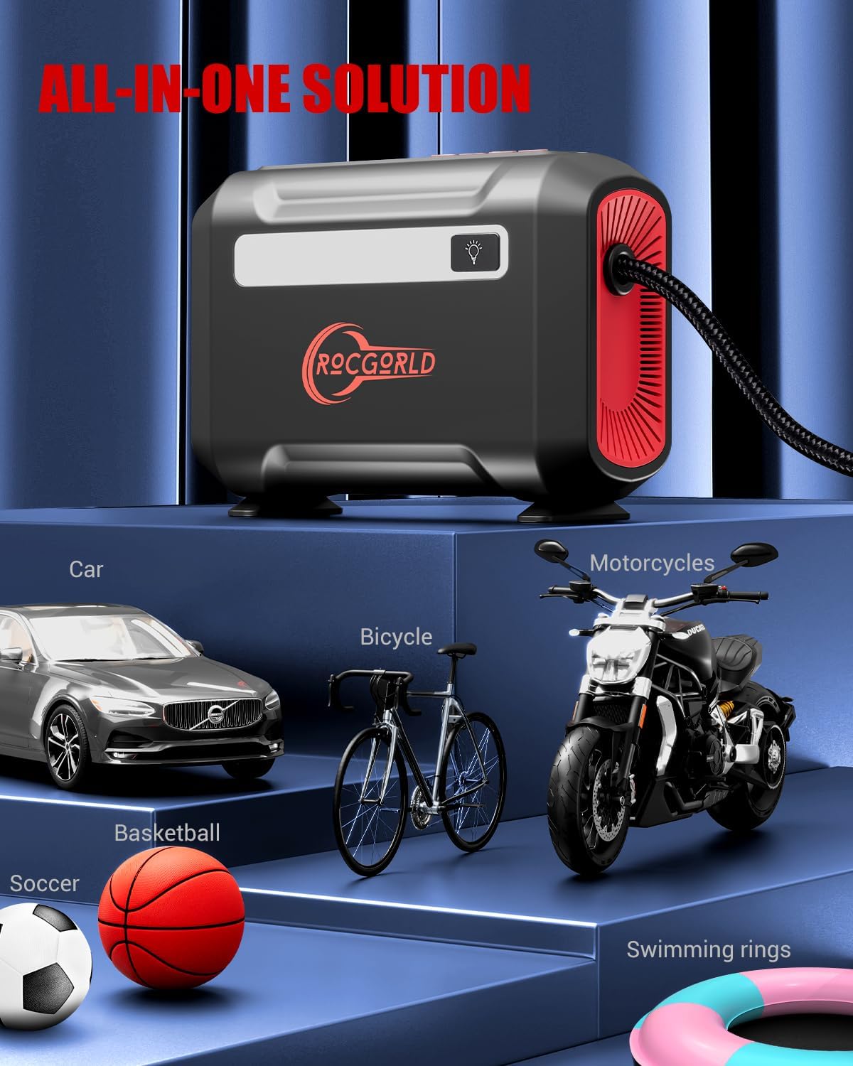 R8 Portable Tire Inflator Air Compressor