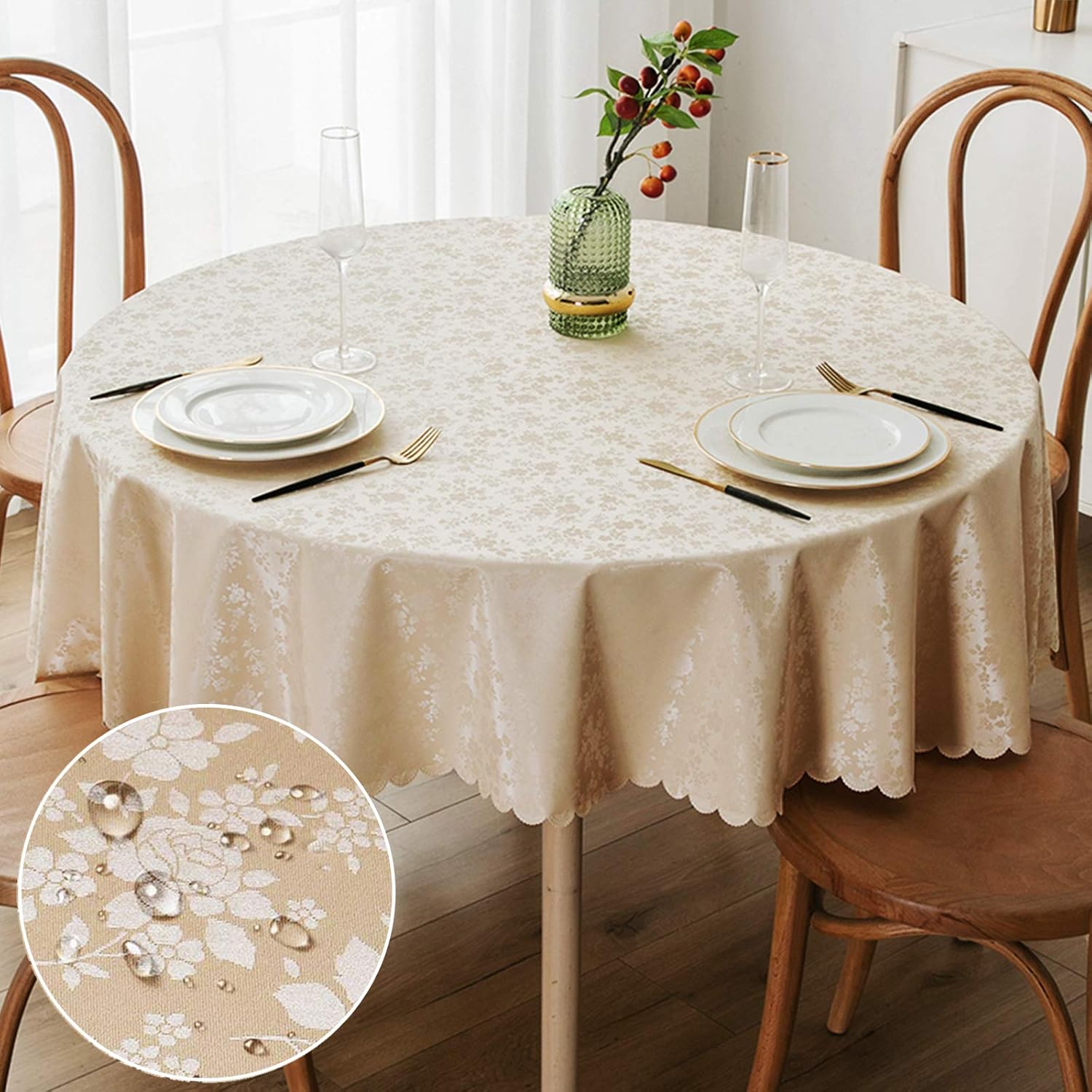Smiry Rectangle Table Cloth Waterproof Heavy Duty