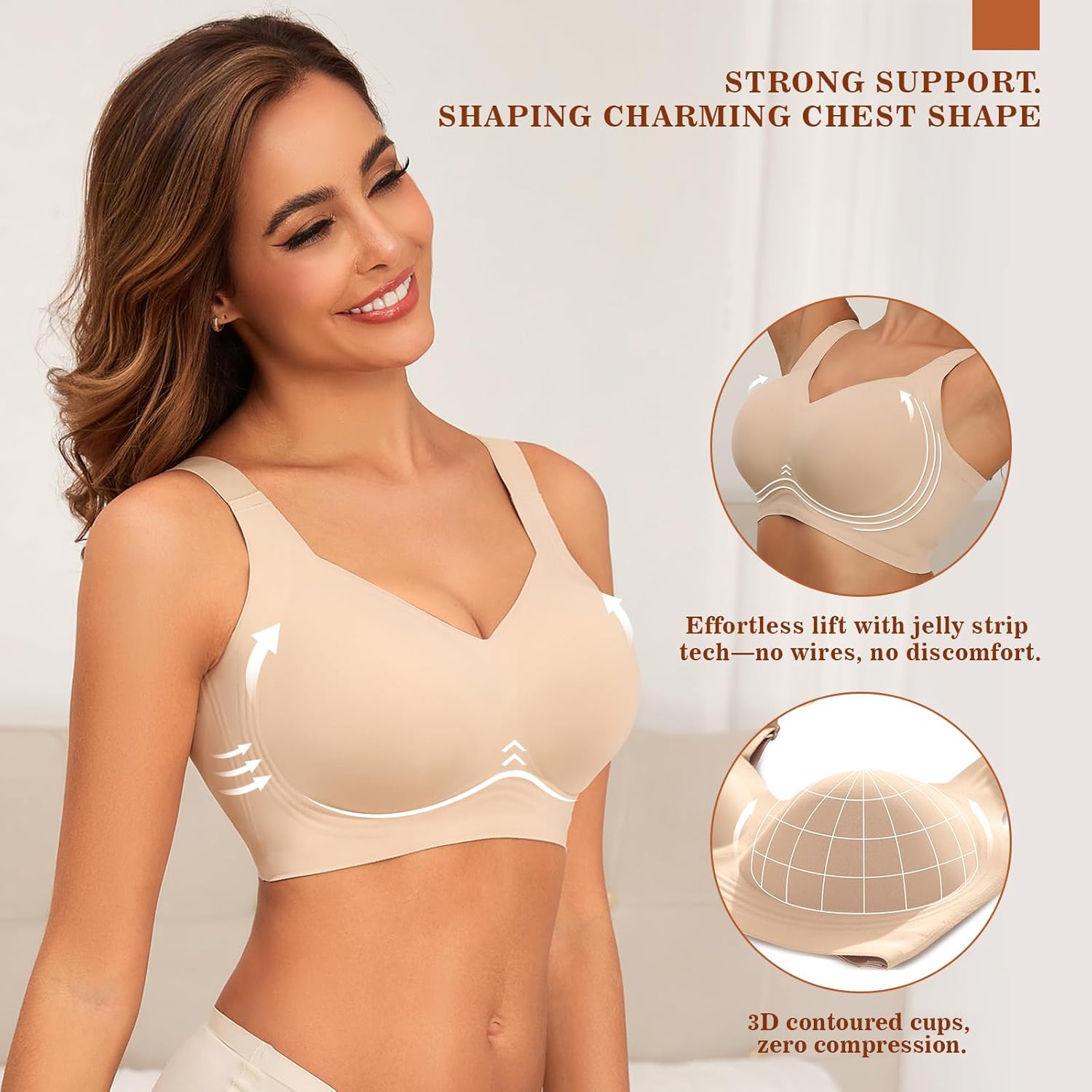 PoseFree Women's Seamless Wireless Bra