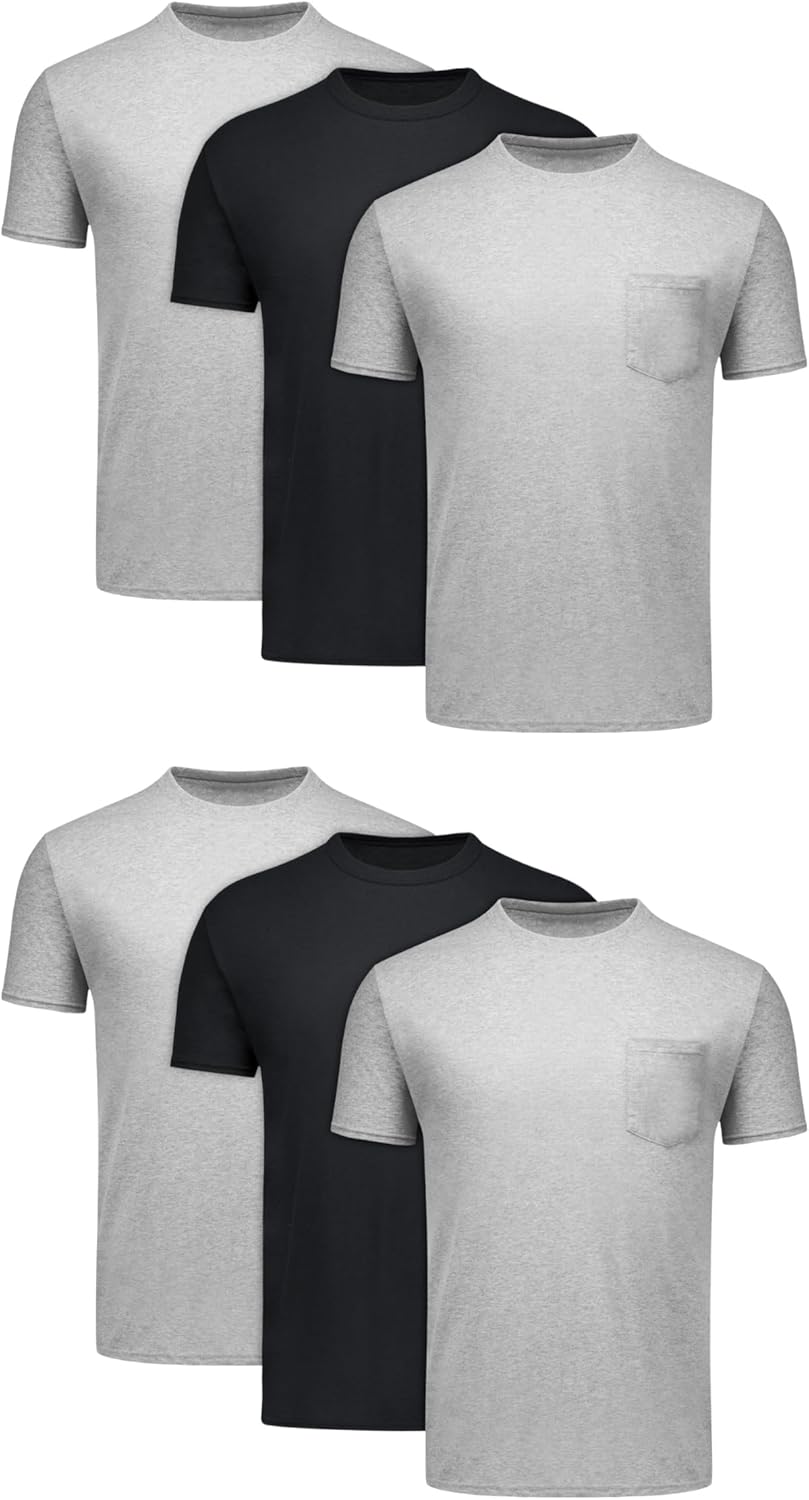 Hanes Men's Pocket T-Shirt 6-Pack