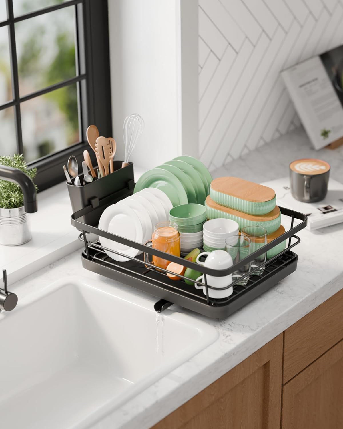 Kitsure Dish Drying Rack for Kitchen Counter