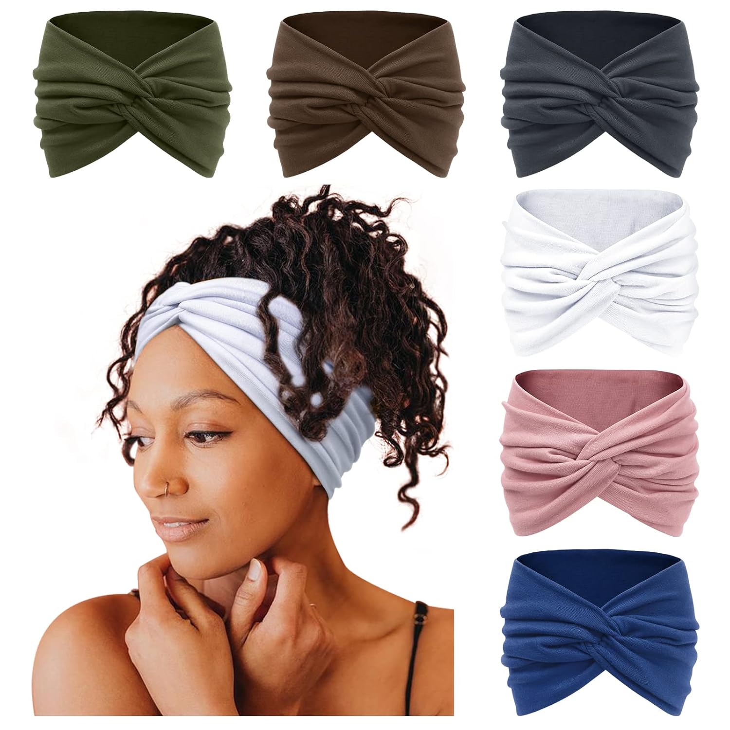 Tobeffect Wide Boho Headbands for Women