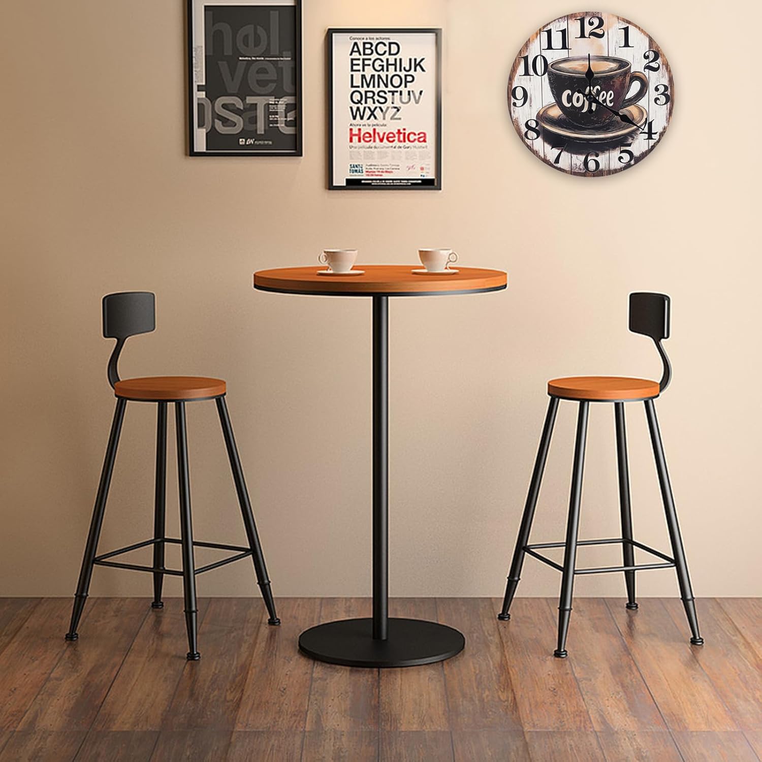 Large Kitchen Vintage Coffee Sign Decor Wall Clocks