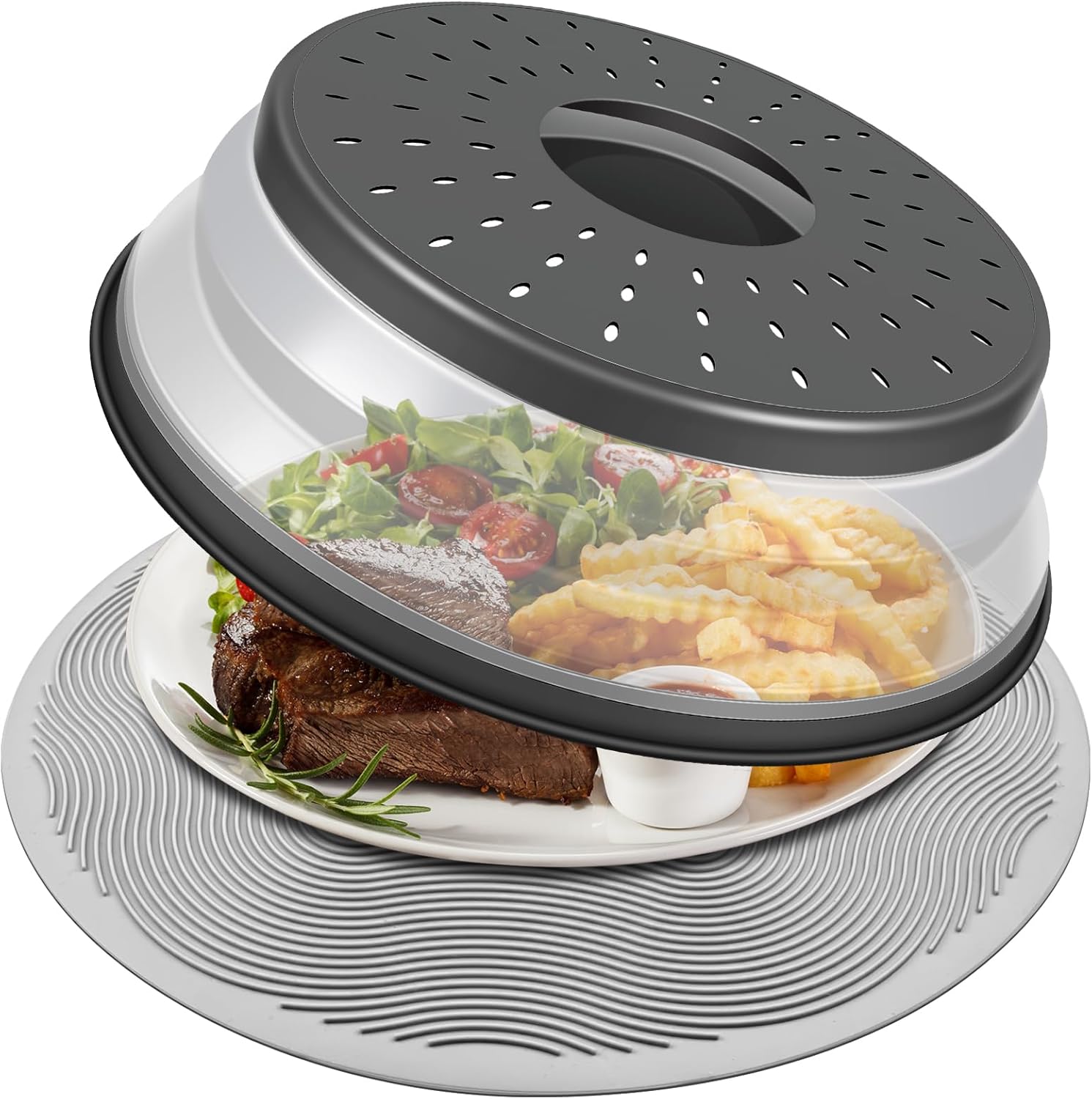 Microwave Plate Cover and Colander Mat