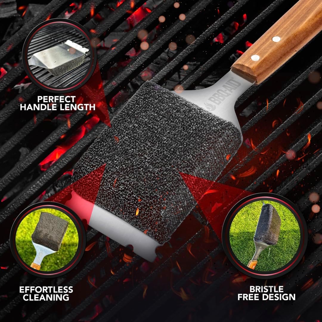 BBQ-AID Bristle Free Grill Brush and Scraper