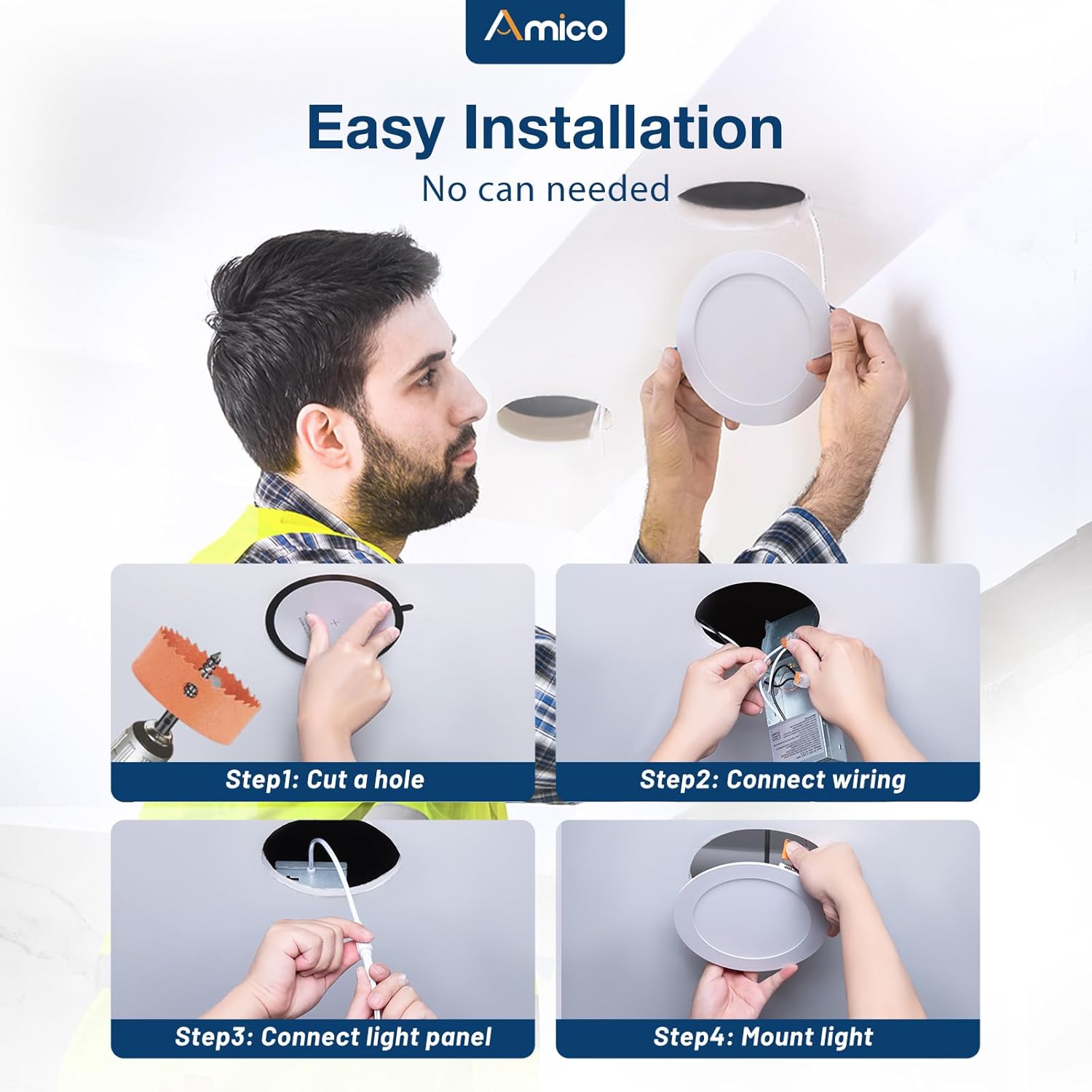 Amico 12-Pack 6" LED Recessed Ceiling Lights