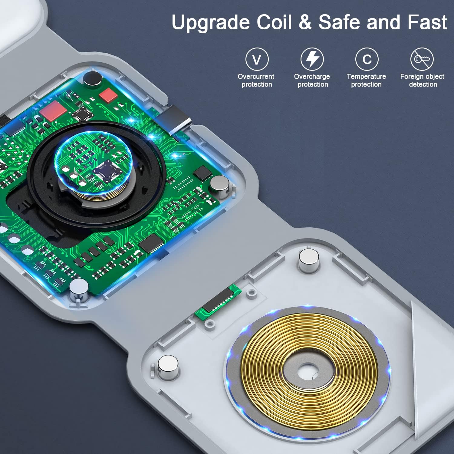 RTOPS 3-in-1 Magnetic Wireless Charger for iPhone