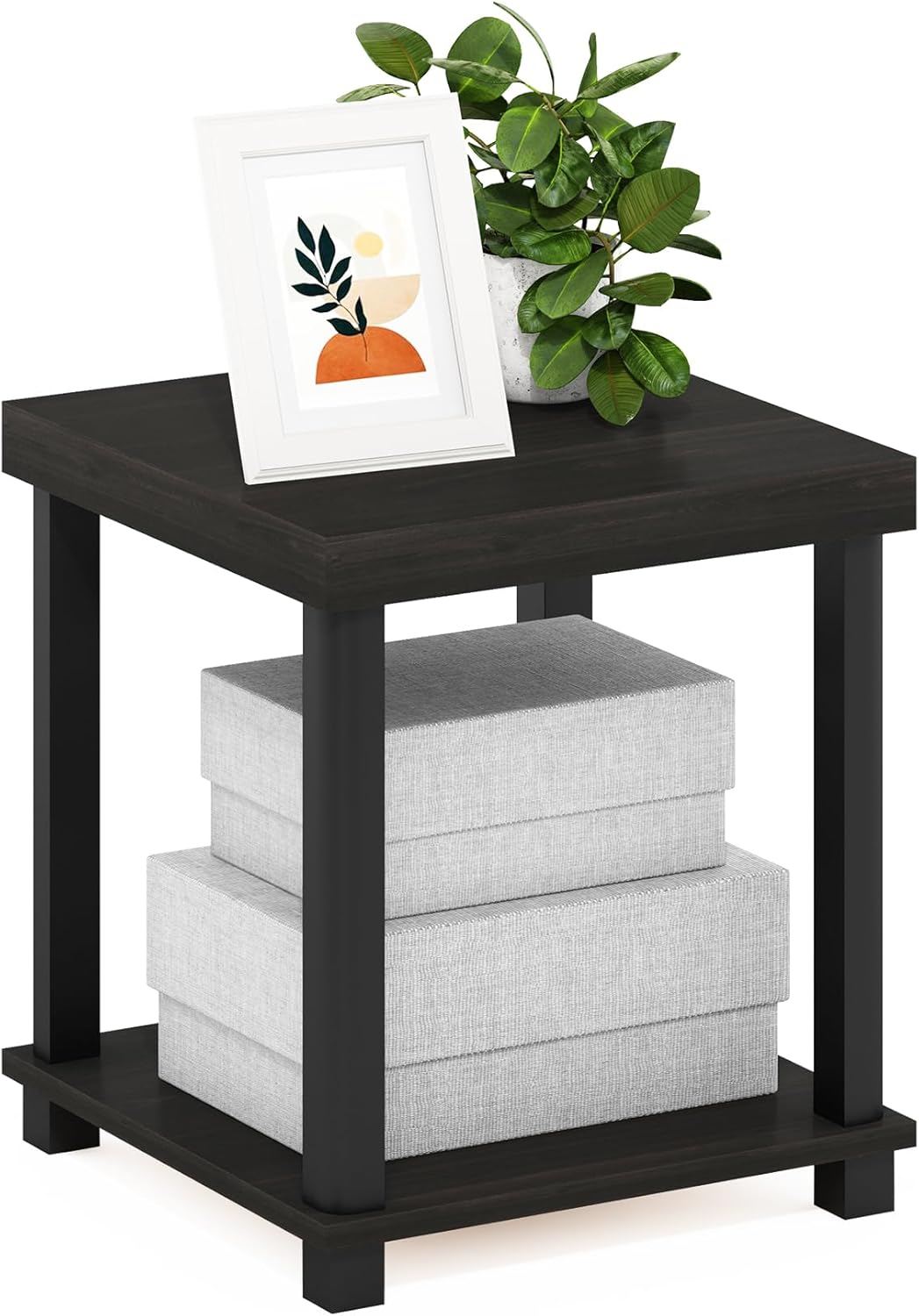 Furinno JUST Side Table Open Shelves Night Stand