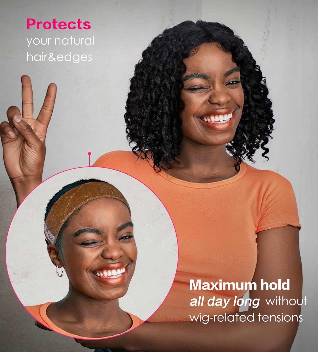 Wig Grip Band - Velvet Wig Grips Adjustable Headband