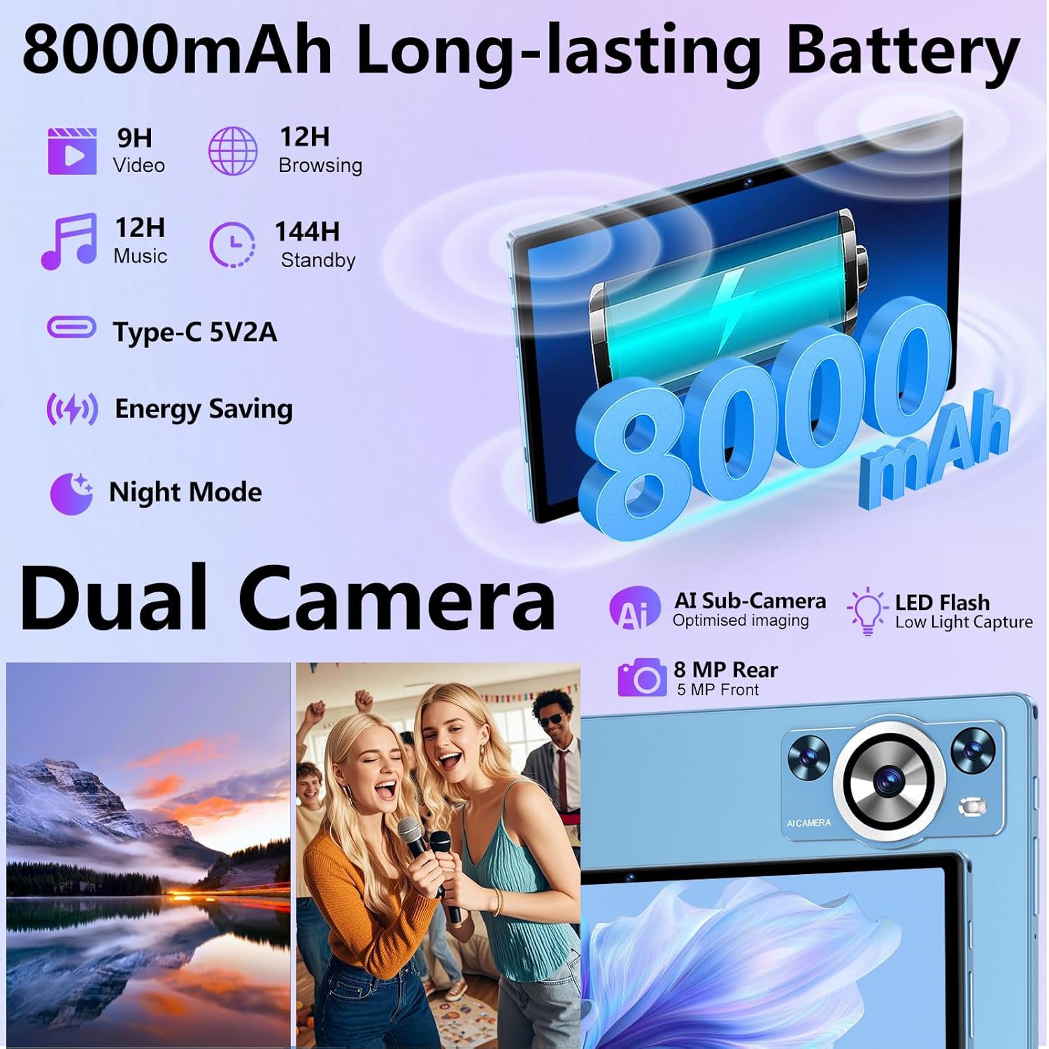 Android 15 Tablet 30GB RAM 128GB ROM 1TB TF