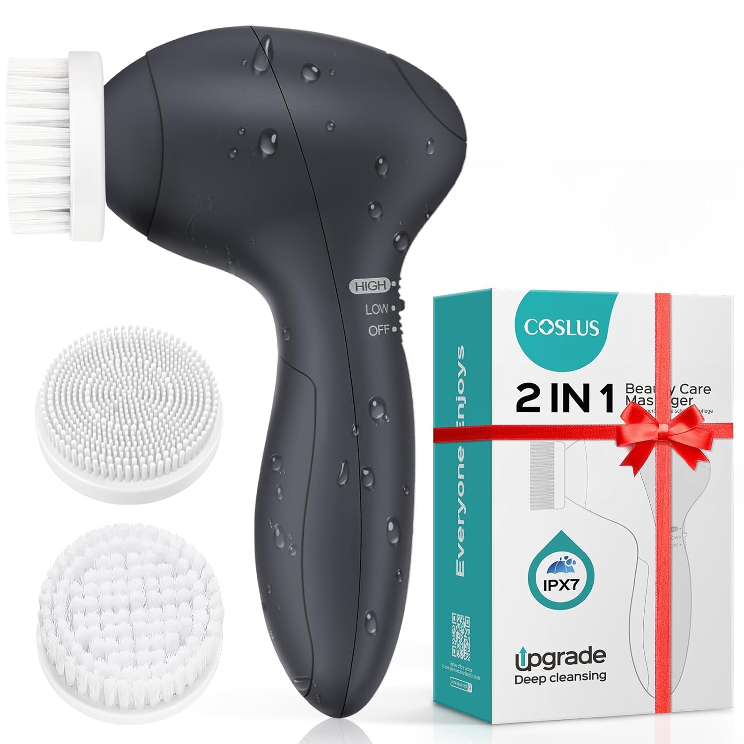 COSLUS Facial Cleansing Brush Silicone Face Scrubber