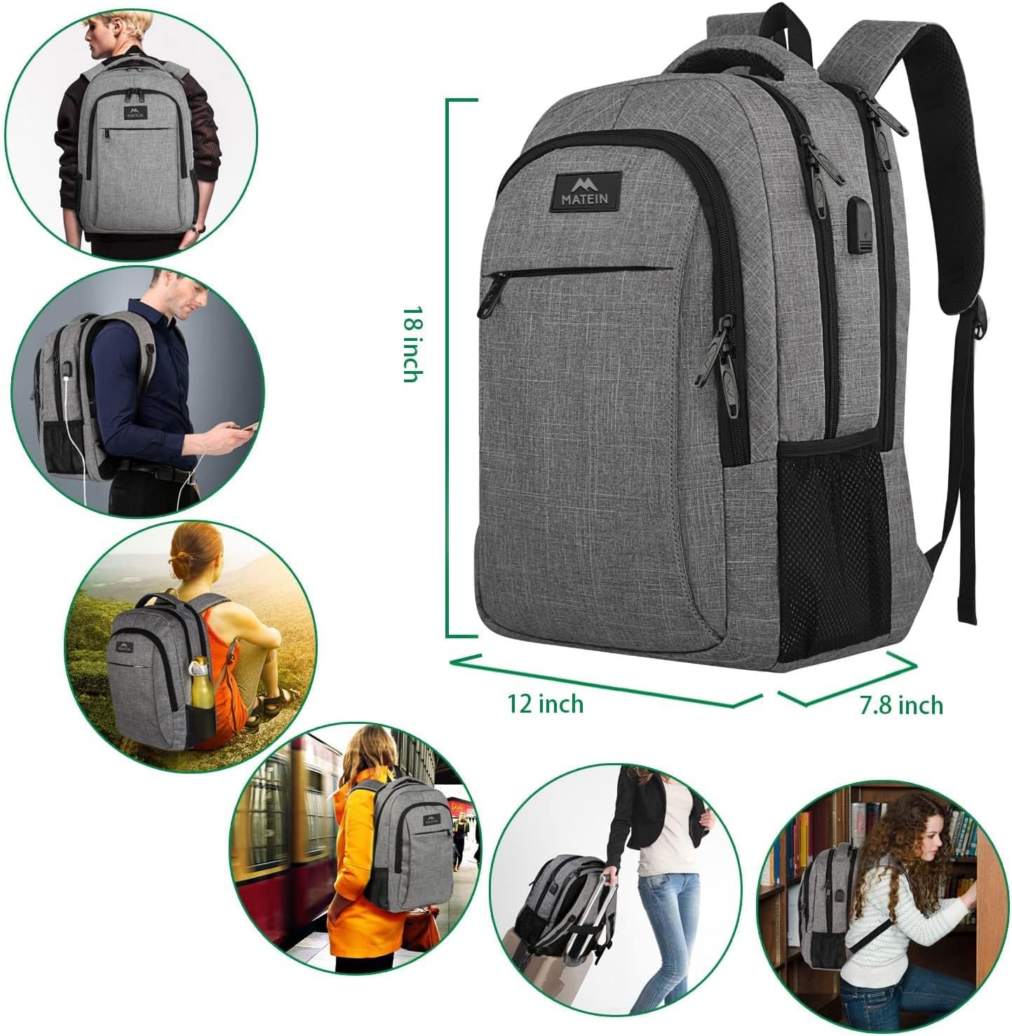 MATEIN Travel Laptop Backpack