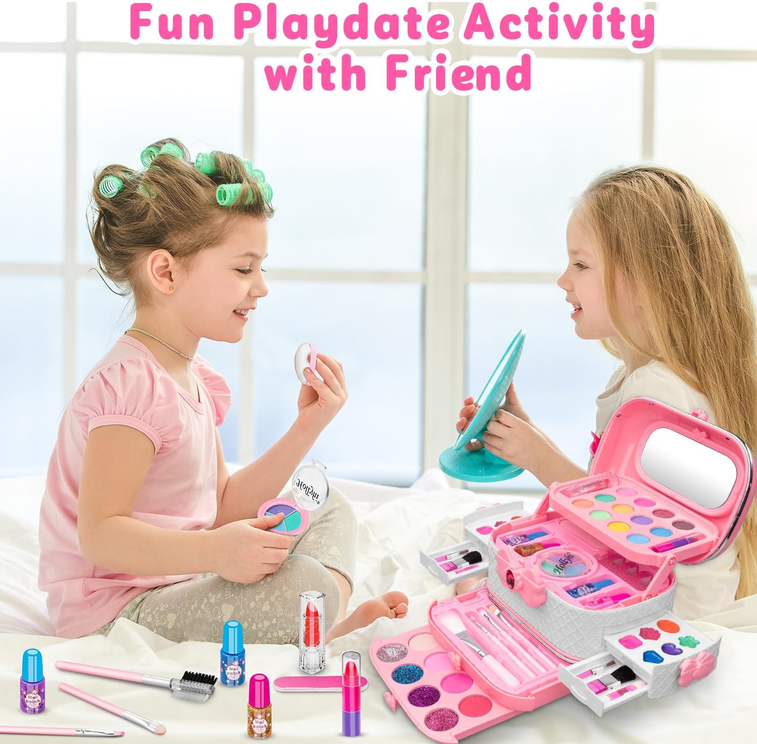 Hollyhi 58-Piece Kids Makeup Kit
