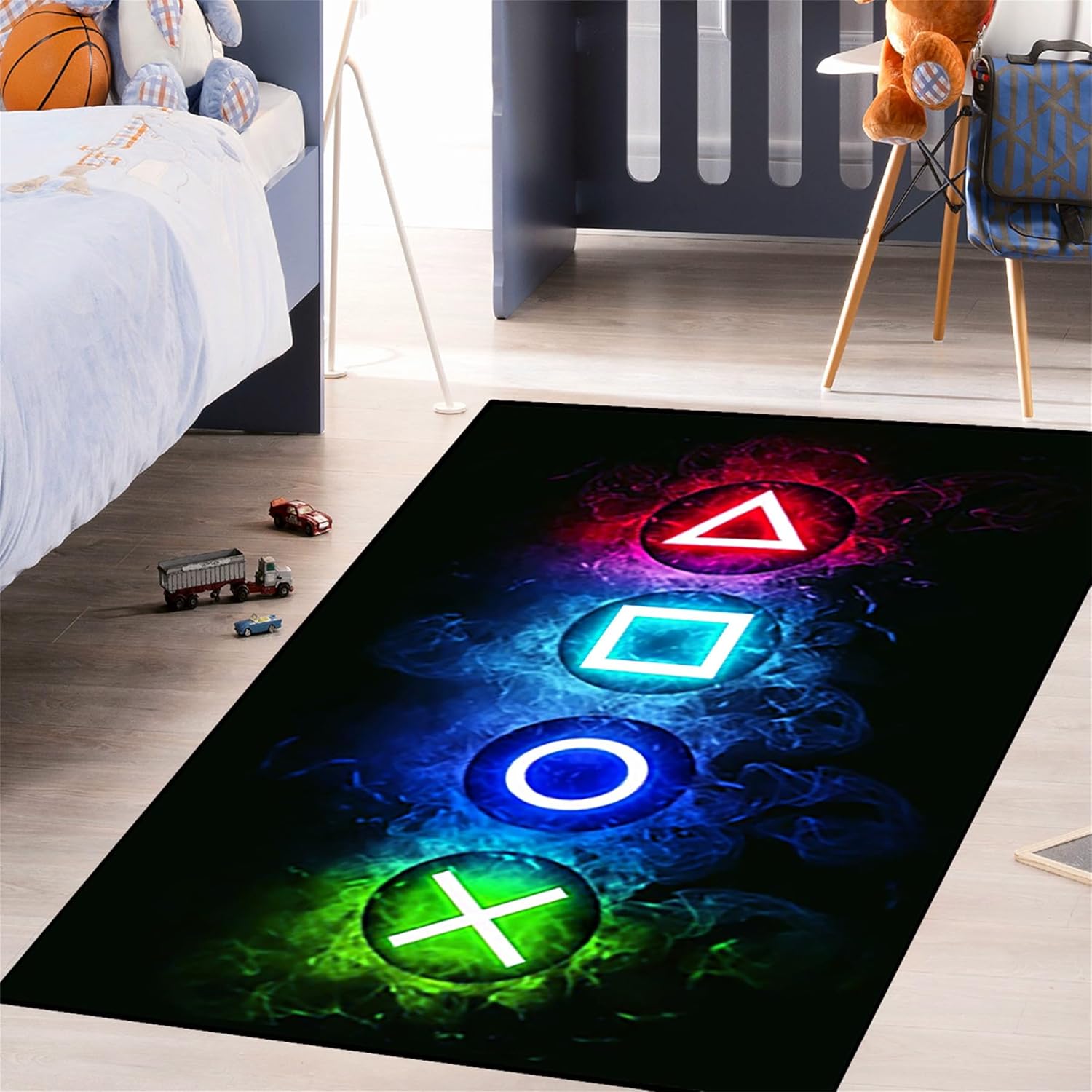Gaming Area Rugs for Boys Cool Game Style Bedroom