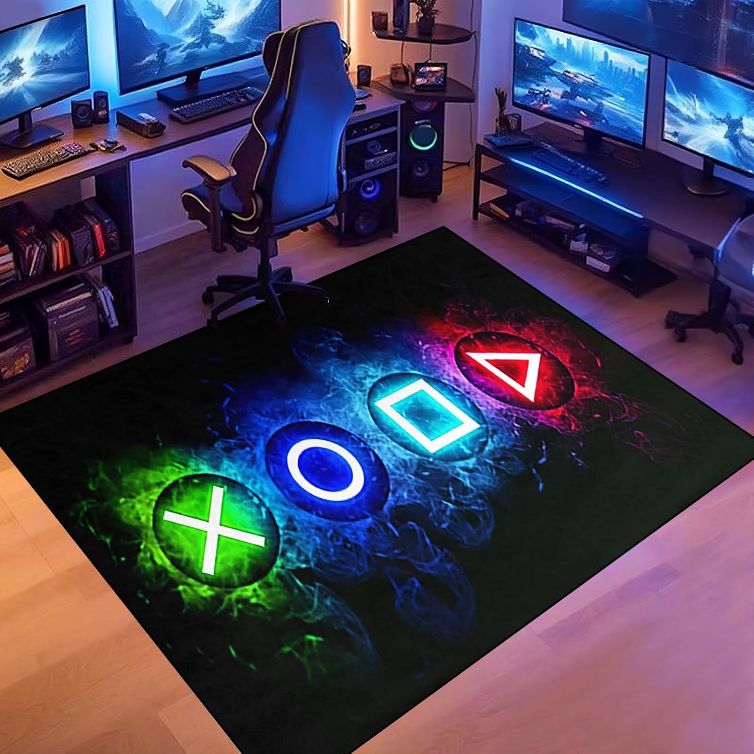 Gaming Area Rugs for Boys Cool Game Style Bedroom