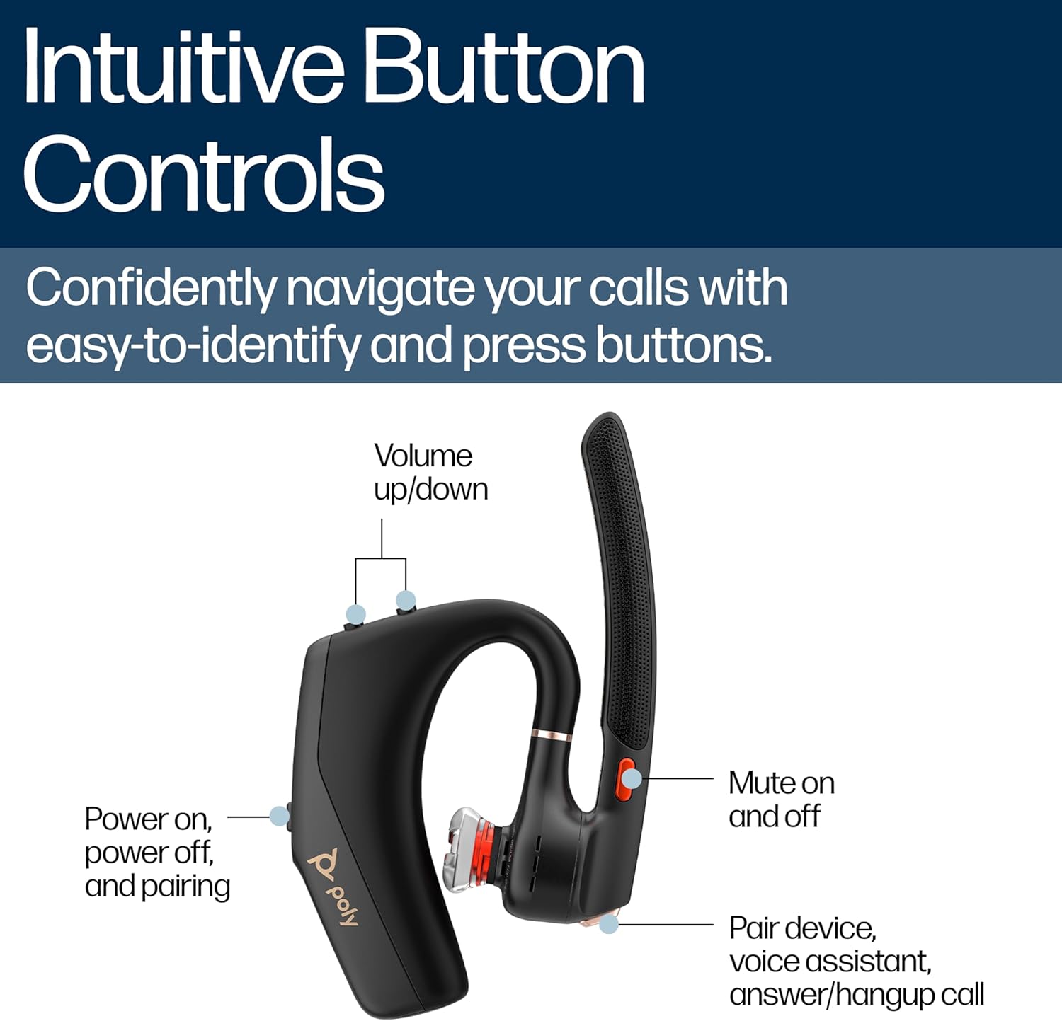 POLY Voyager Legend 50  Bluetooth Wireless Headset with Mic