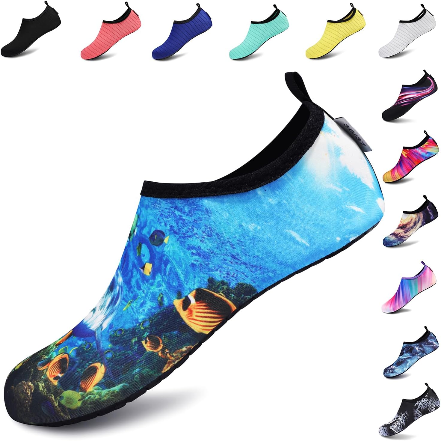 VIFUUR Water Shoes – Barefoot Quick-Dry Aqua Socks