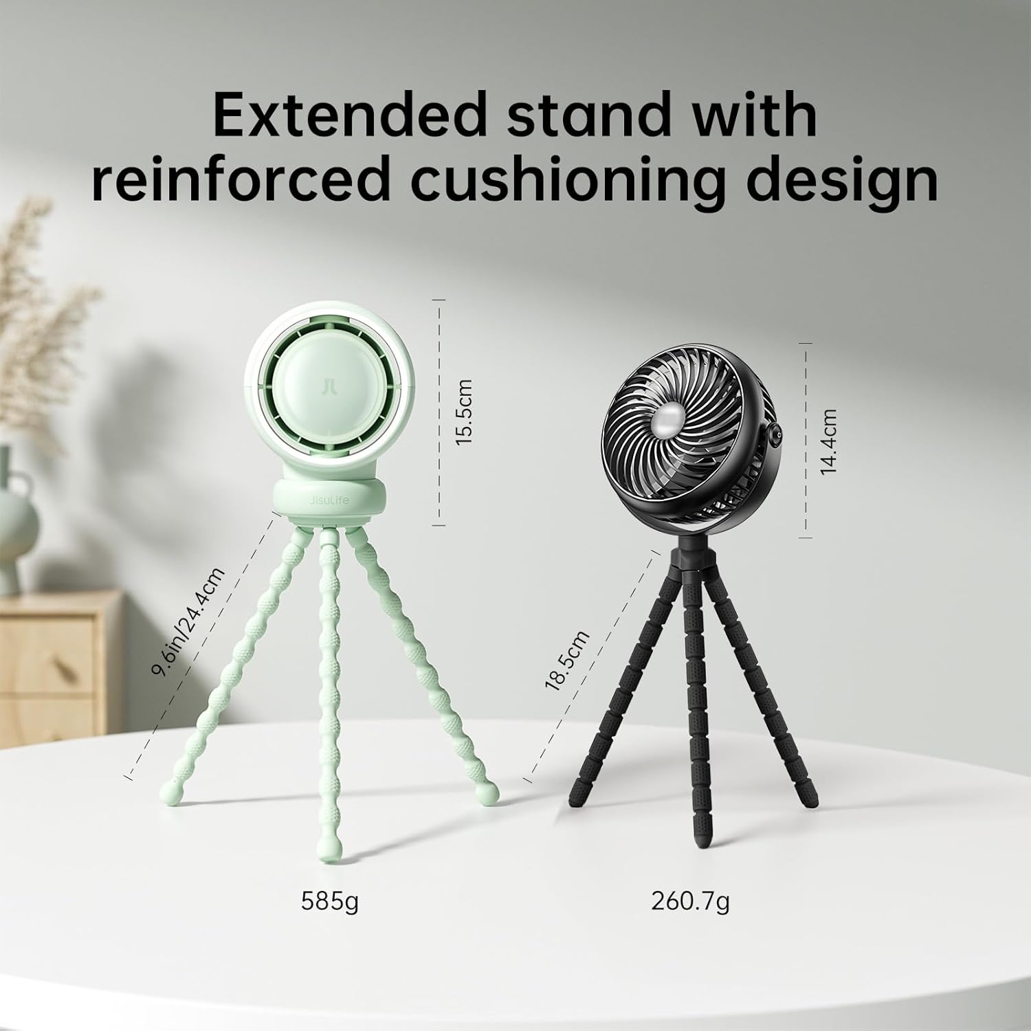 JISULIFE Stroller Fan Baby Large Battery Rechargeable Portable