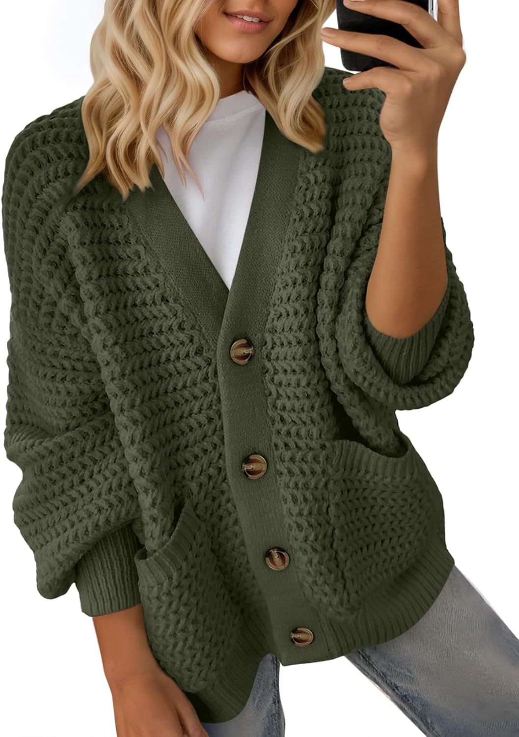 Long Sleeve Knit Sweater Coat for Women