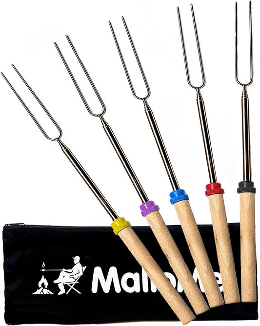 MalloMe S’mores Sticks – 32" Roasting Skewers