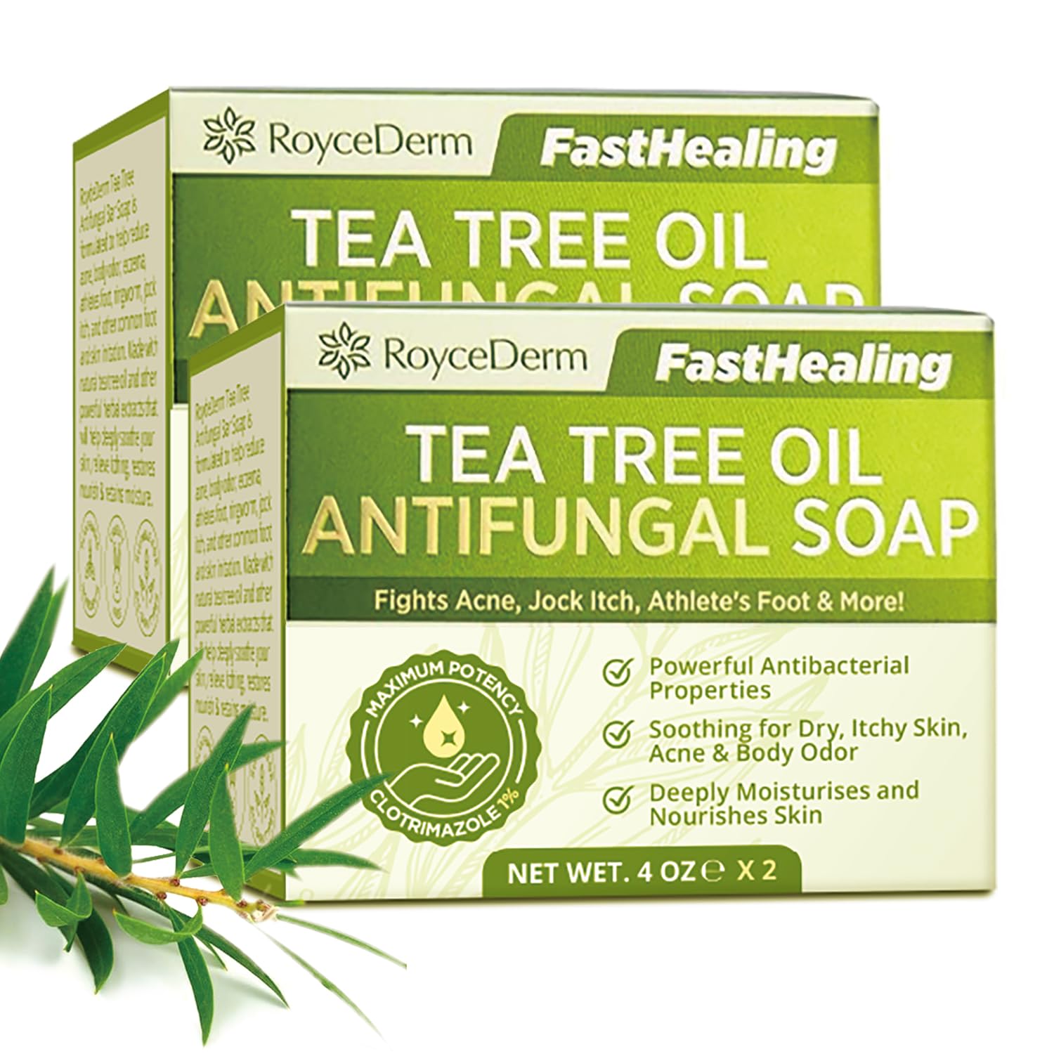 Roycederm Antifungal Tea Tree Soap for Acne