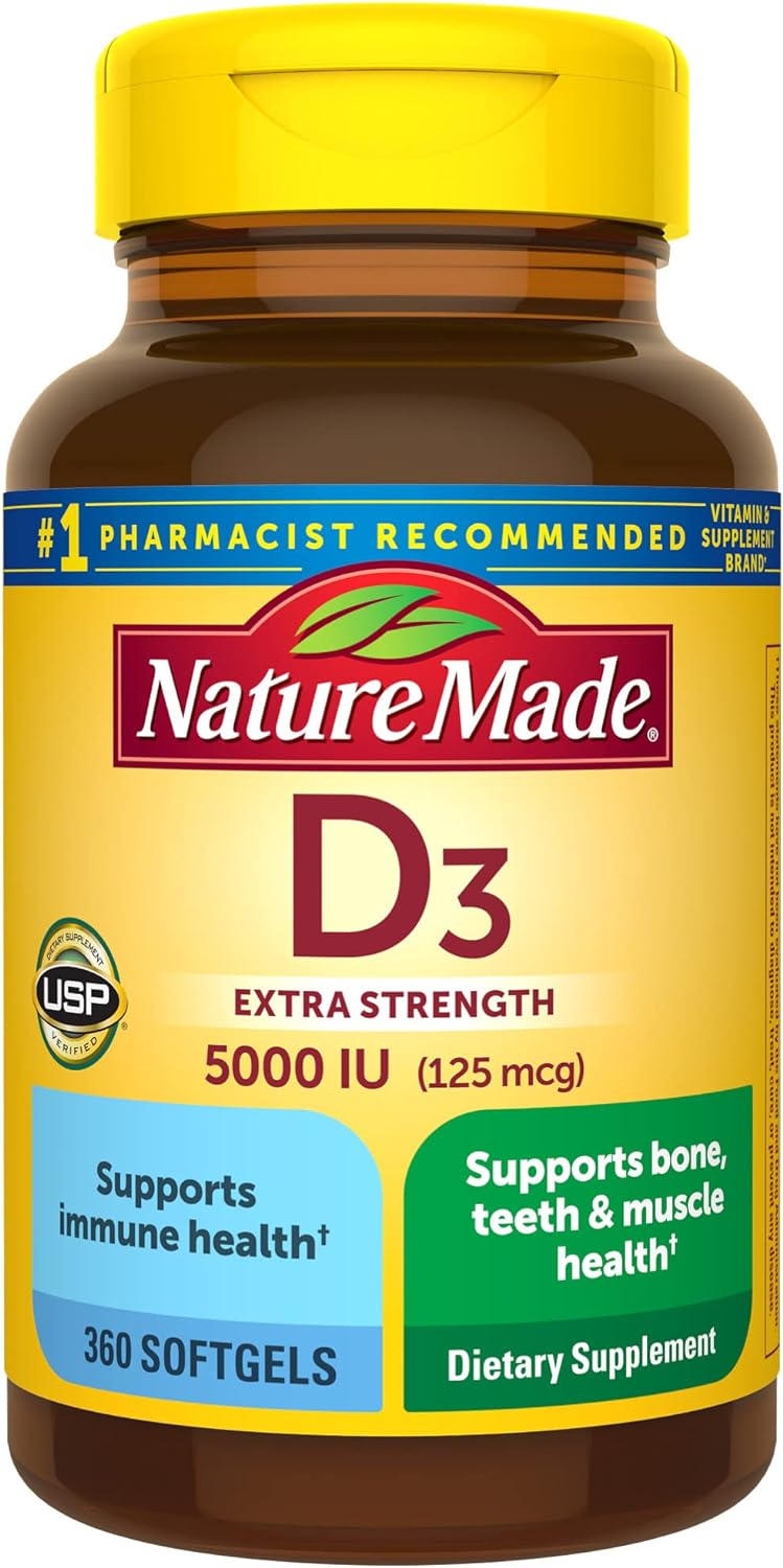 Nature Made Vitamin D3 5000IU Softgels