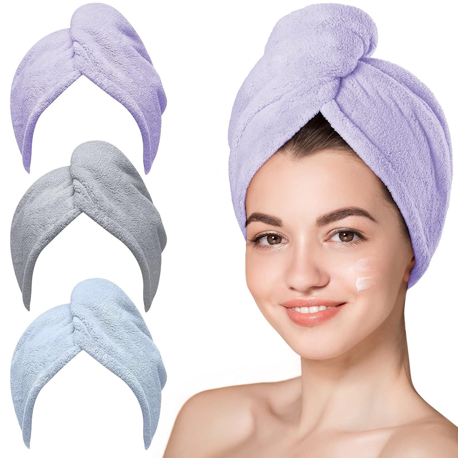Hicober Microfiber Hair Towel Wraps