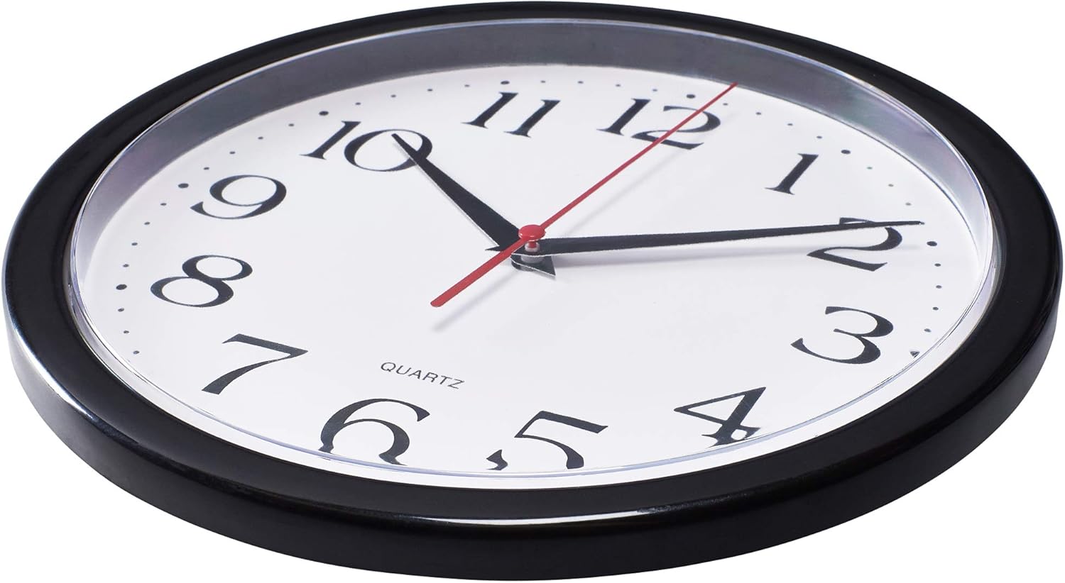 Bernhard Products Black Wall Clock Silent Non Ticking