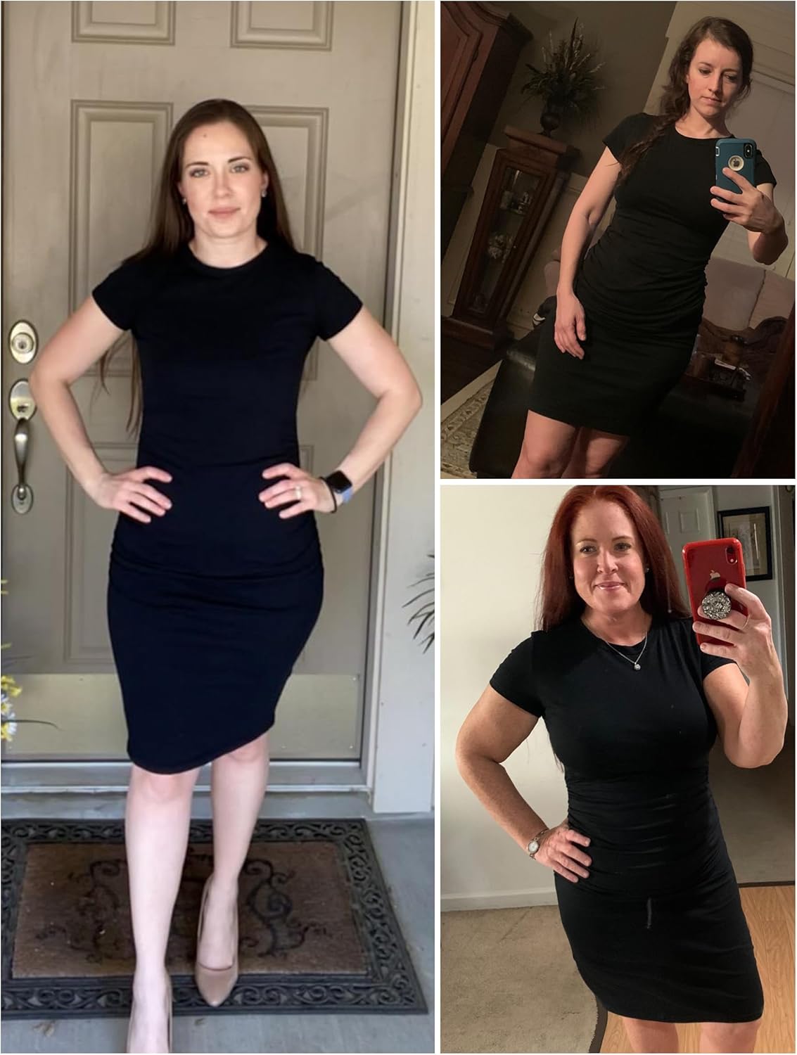 Missufe Women's Short T Shirt Dress