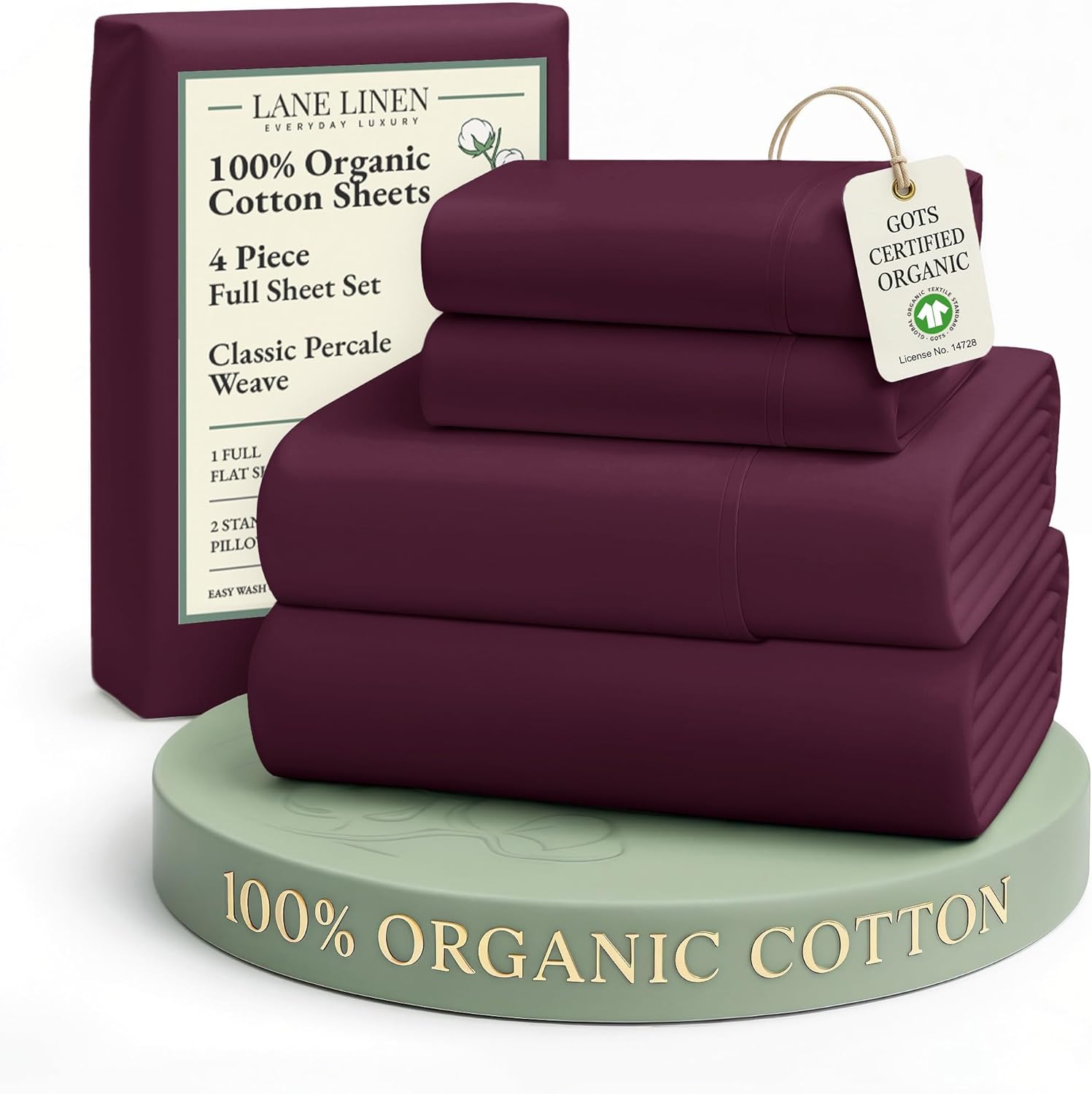 LANE LINEN Eco Friendly Cotton Queen Sheet Set