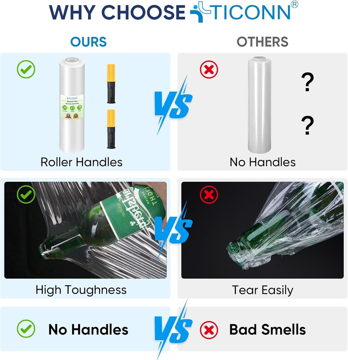 TICONN Pallet Wrap for Shipping Moving