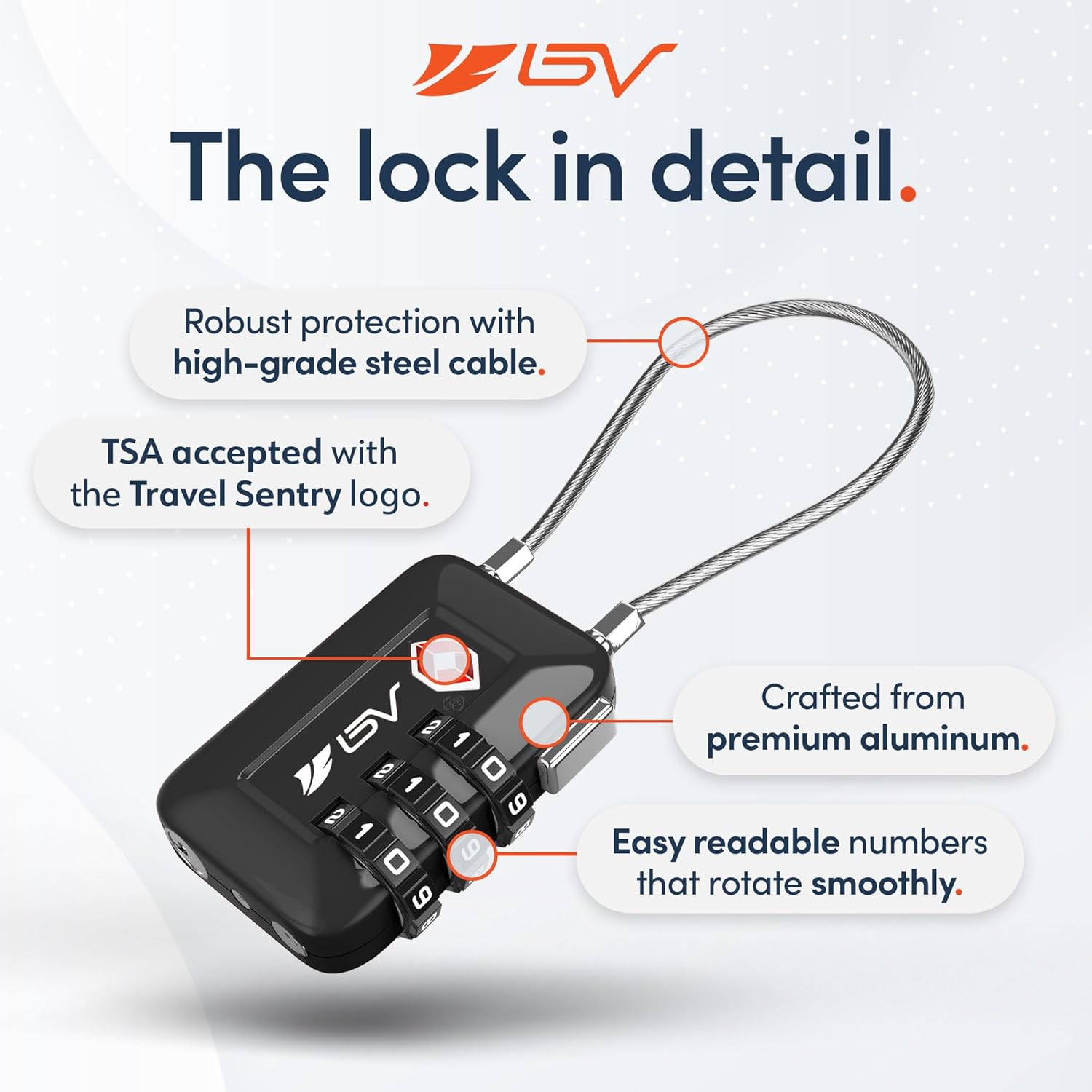 TSA Approved Travel Luggage Locks