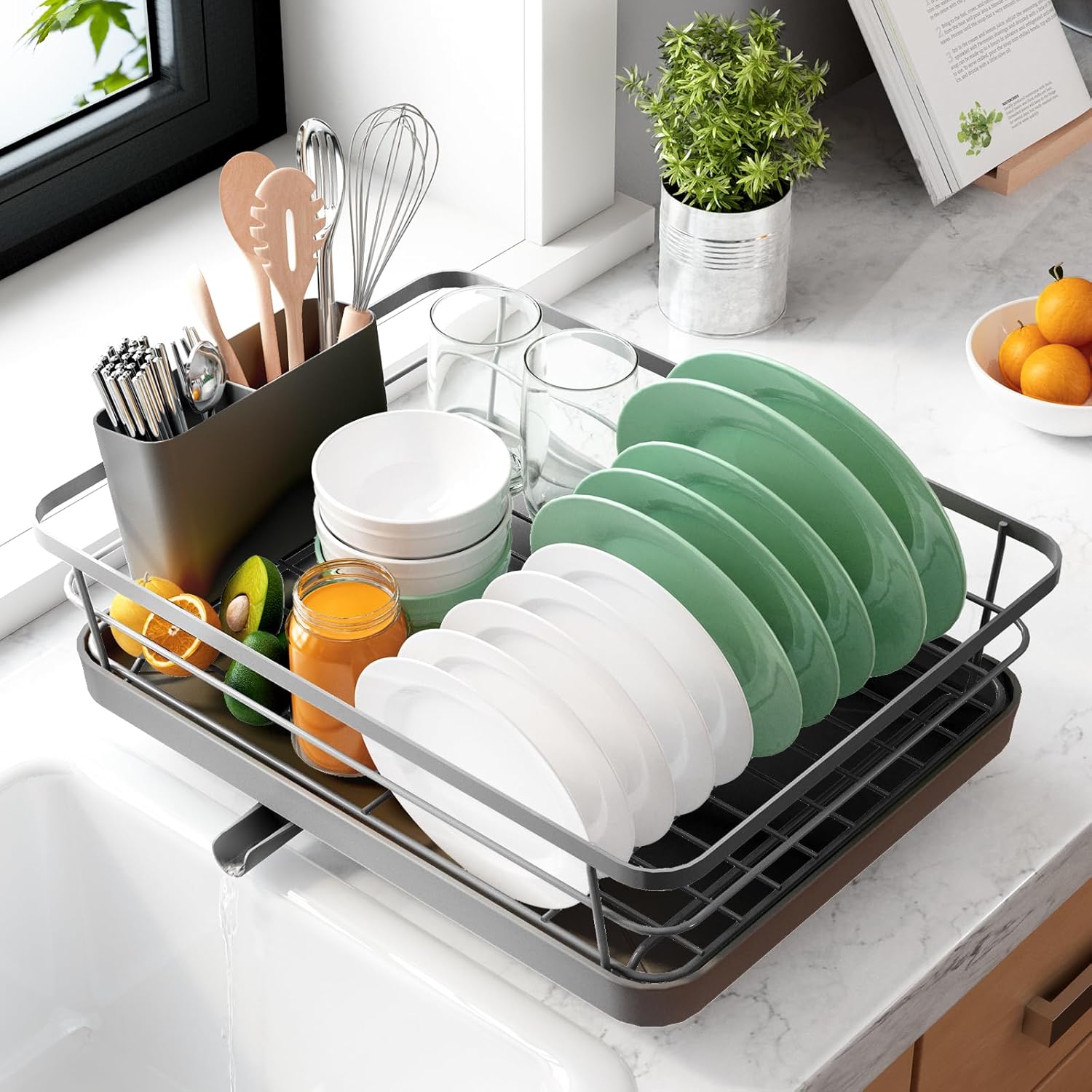 Kitsure Dish Drying Rack for Kitchen Counter