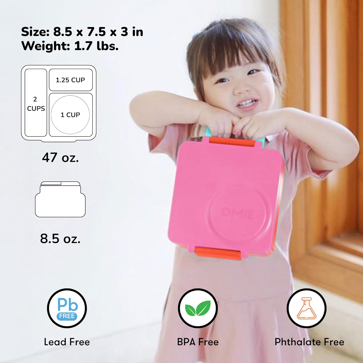 OmieBox Kids Bento Lunch Box