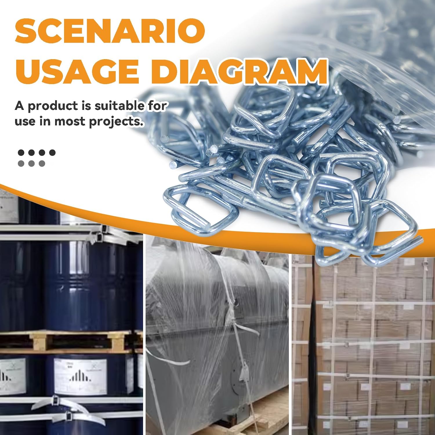 3/4" Galvanized Banding Strapping Metal Wire Buckle