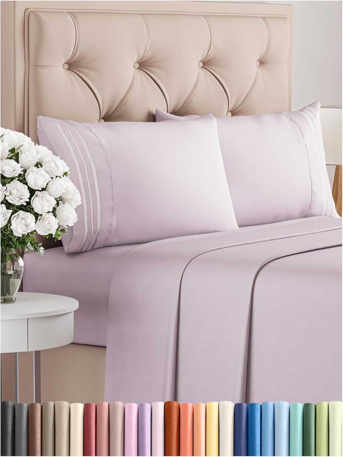 King Size Comfy Breathable & Cooling Bed Sheets Set
