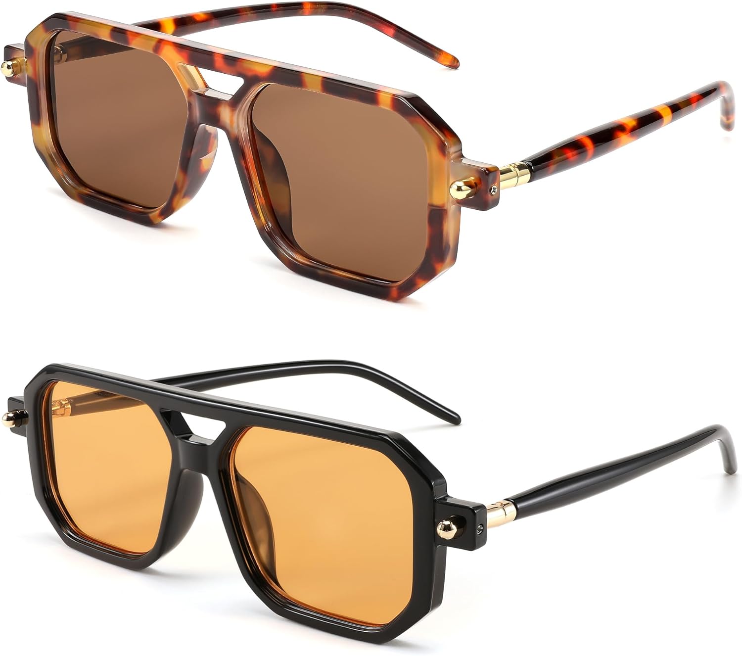 Vintage Flat Aviator Sunglasses for Women Men