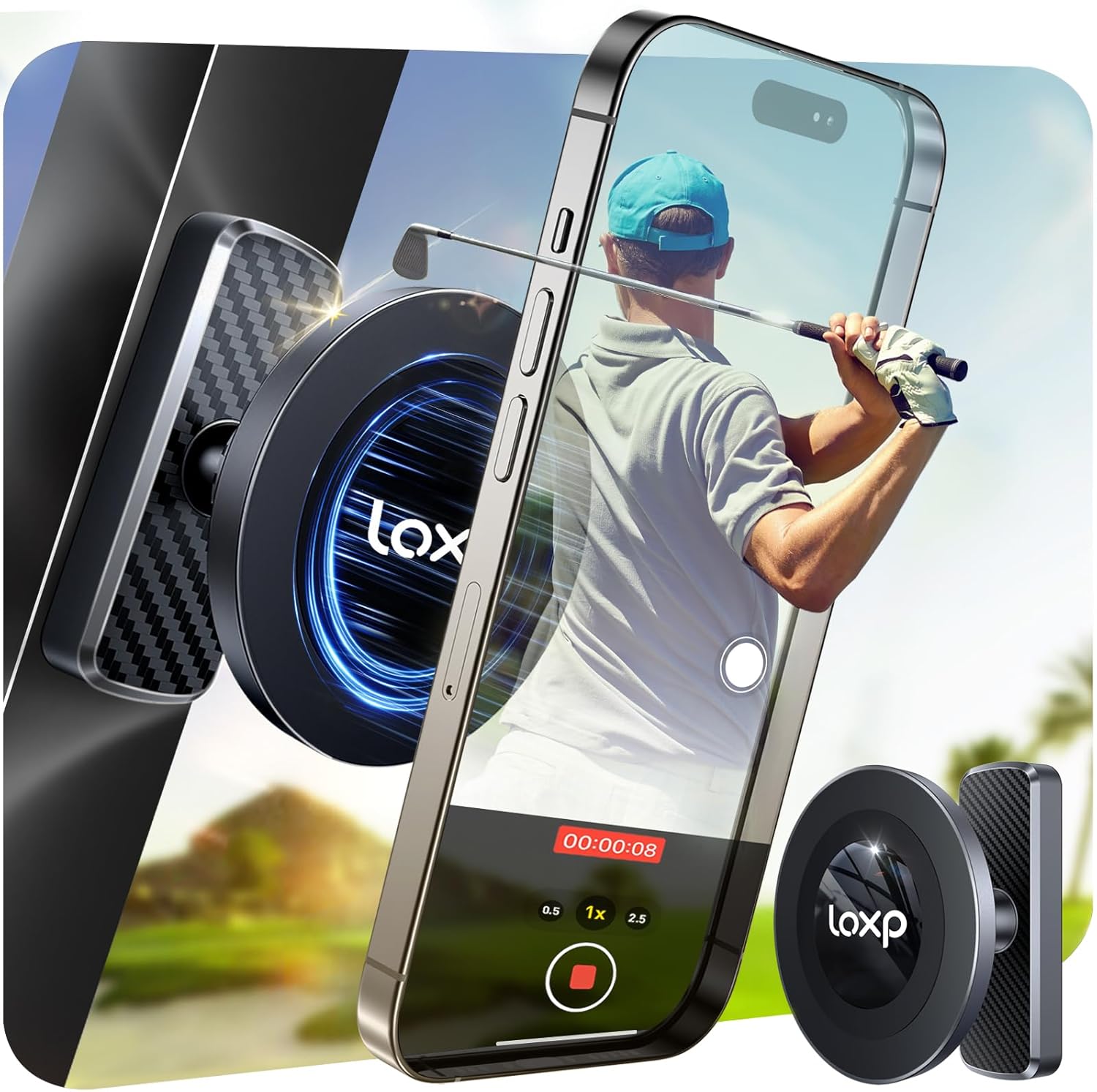 N56 Magnetic Golf Cart Phone Holder