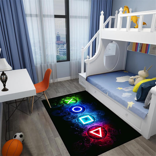 Gaming Area Rugs for Boys Cool Game Style Bedroom