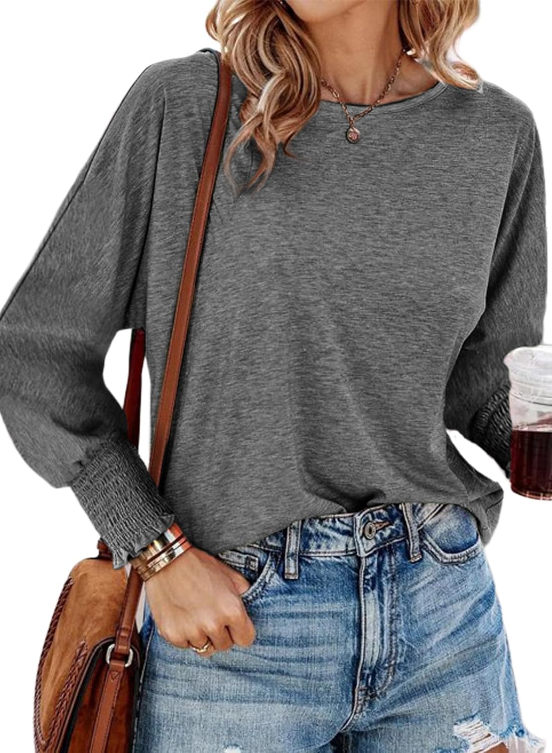 Dokotoo Womens Tops Long Sleeve Tops Shirts