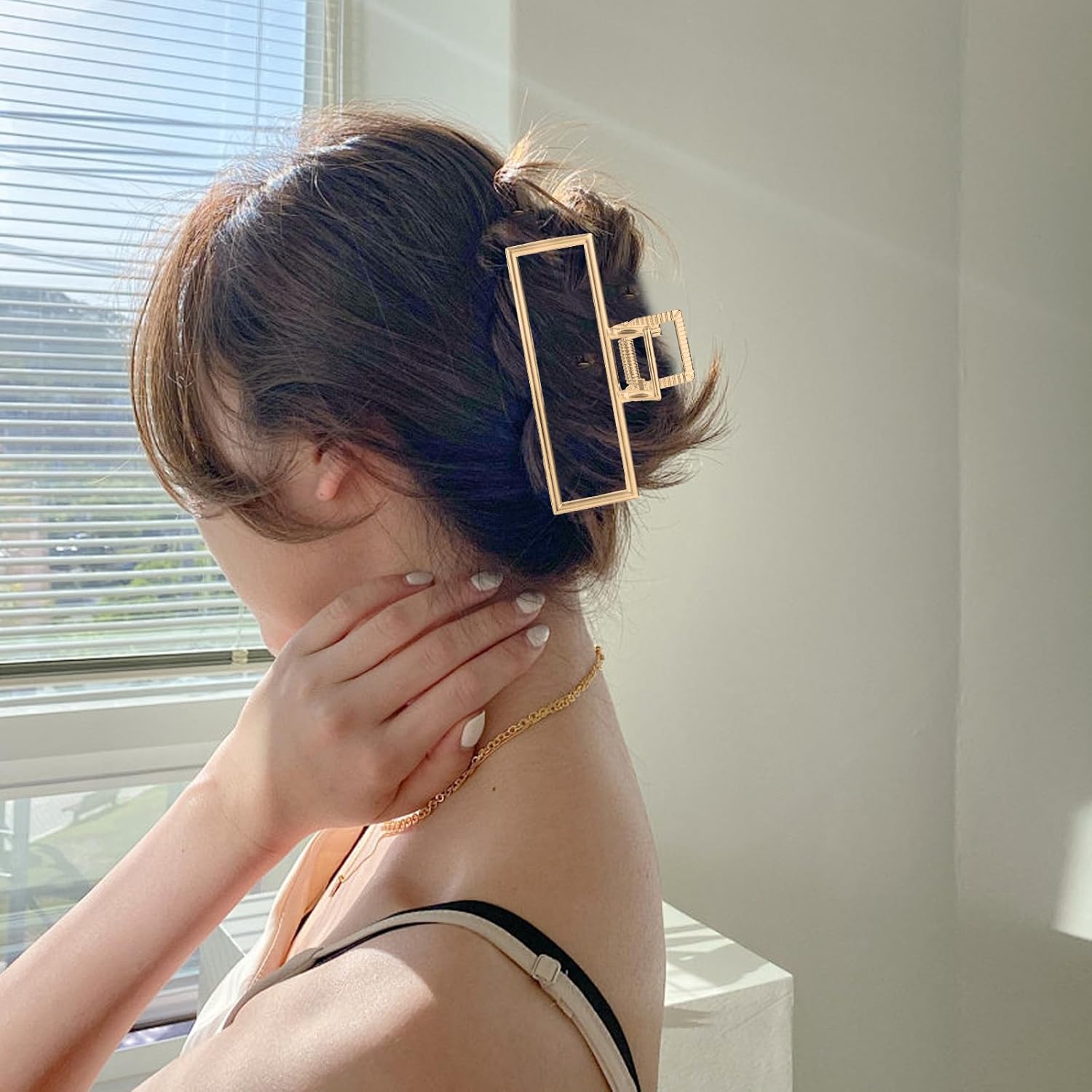 LUKACY 6 Pack Large Metal Hair Claw Clips