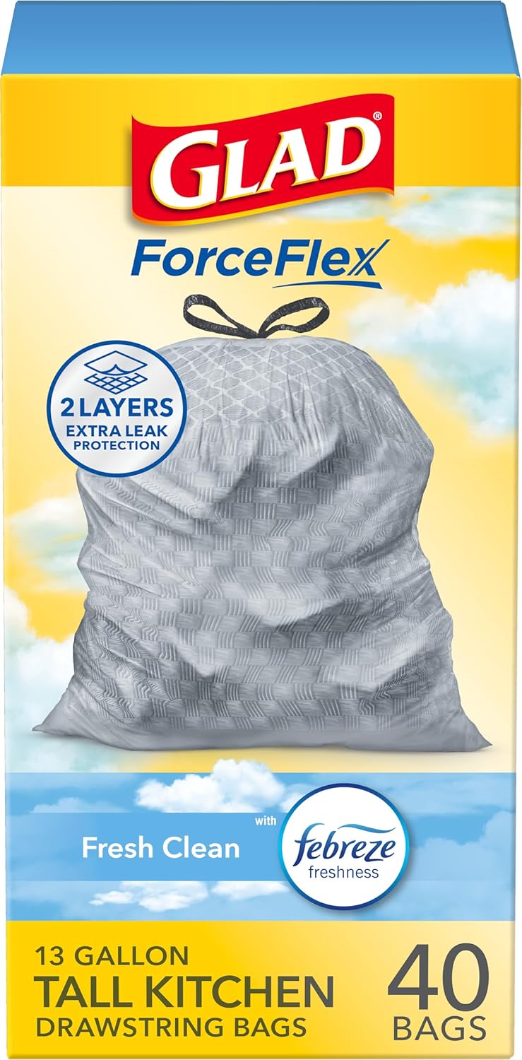 Glad Tall Kitchen Drawstring Trash Bags