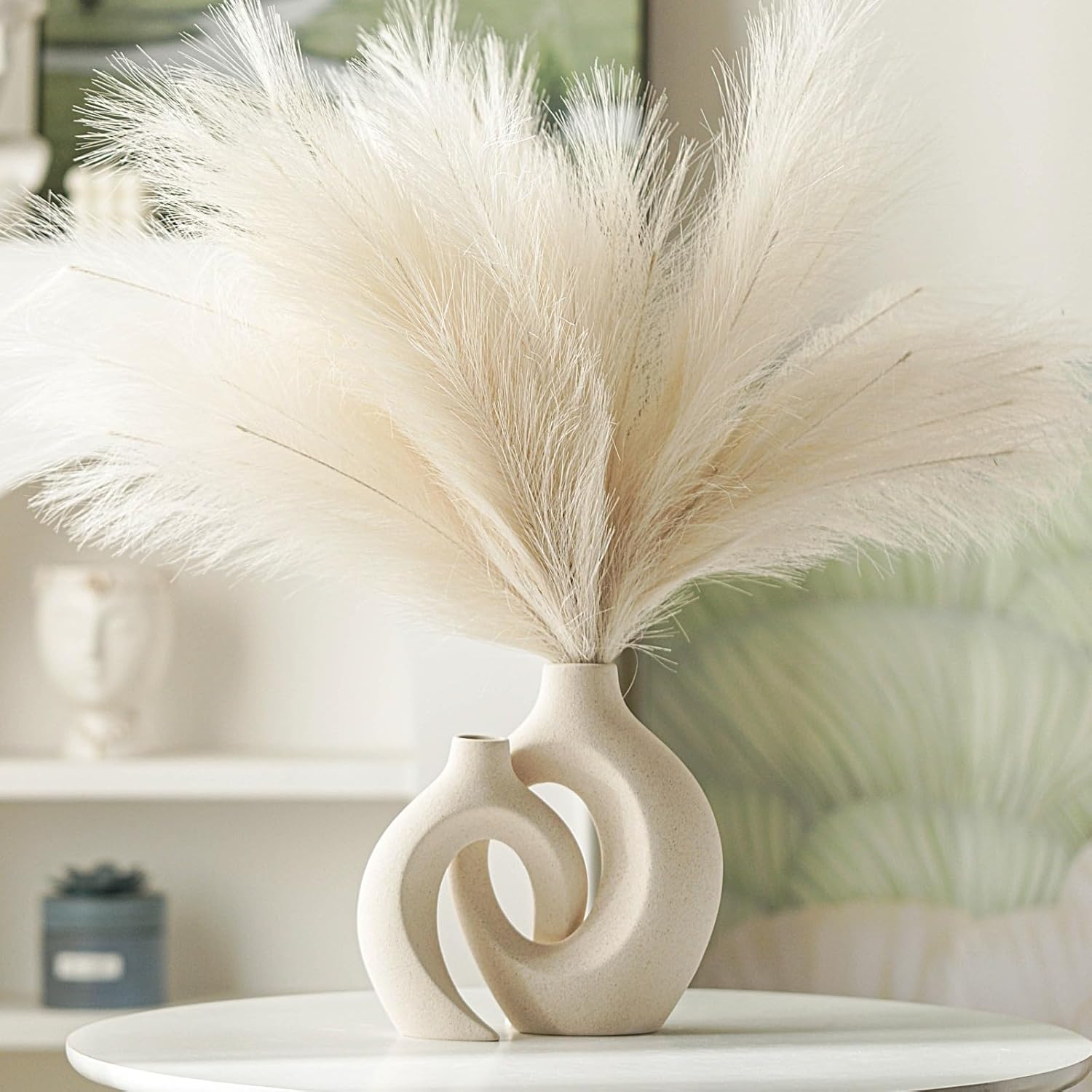 Snuggle Hollow Ceramic Vase Setfor Home Decor