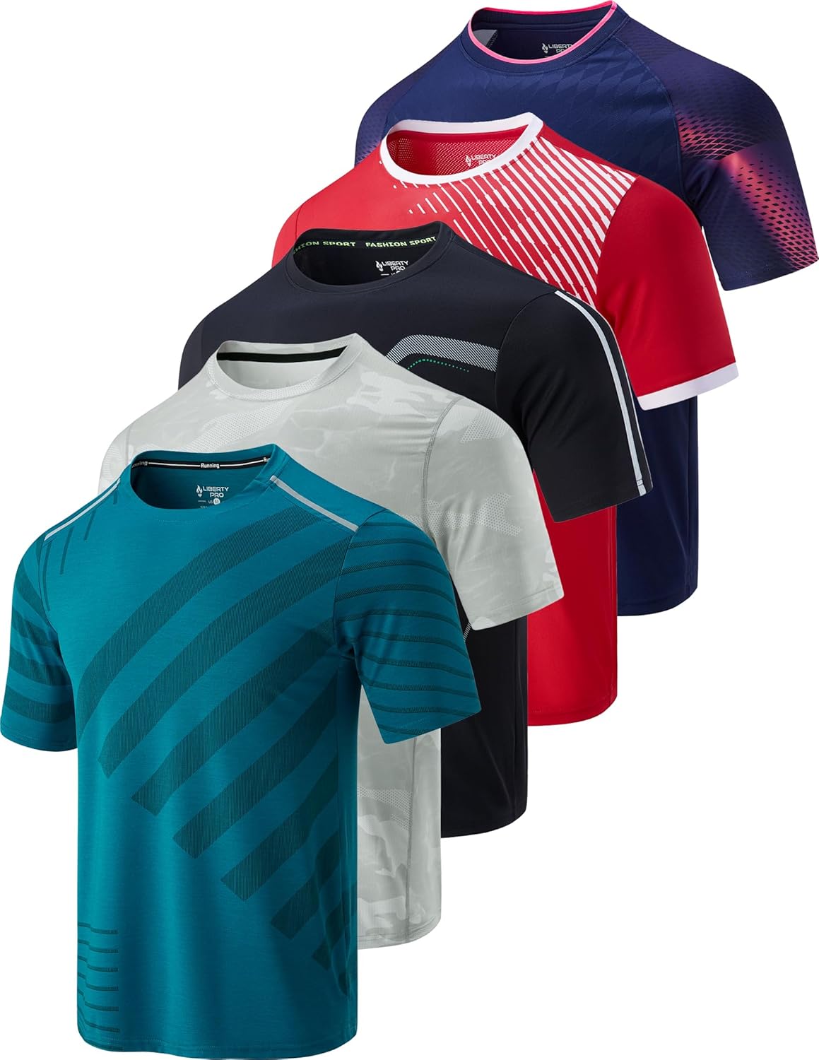 Men’s Active Quick Dry Crew Neck T Shirts